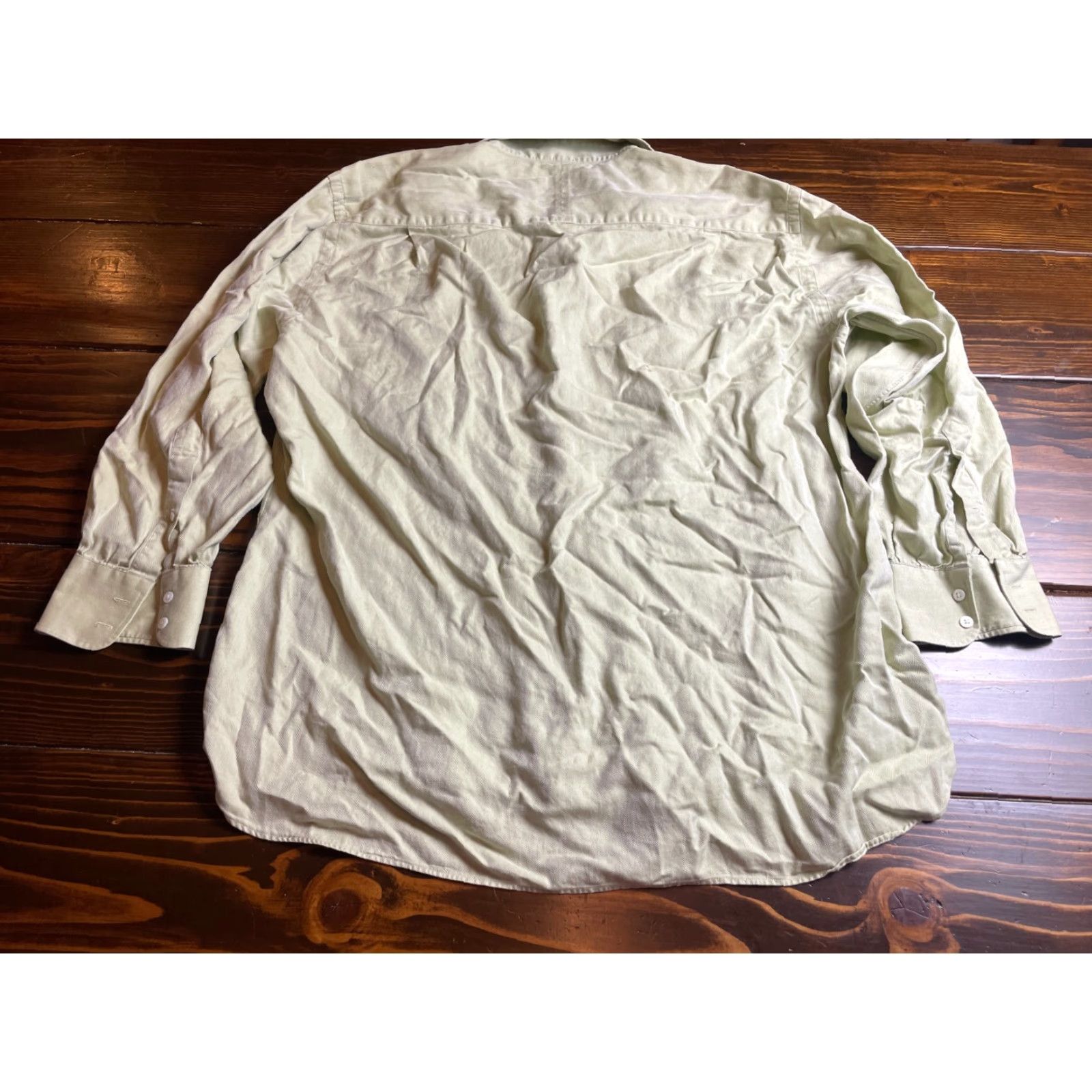 Nordstrom VINTAGE John W. Nordstrom JWN Shirt Mens 17-34 Green Button Up Long Sleeve Size US XL / EU 56 / 4 - 2 Thumbnail