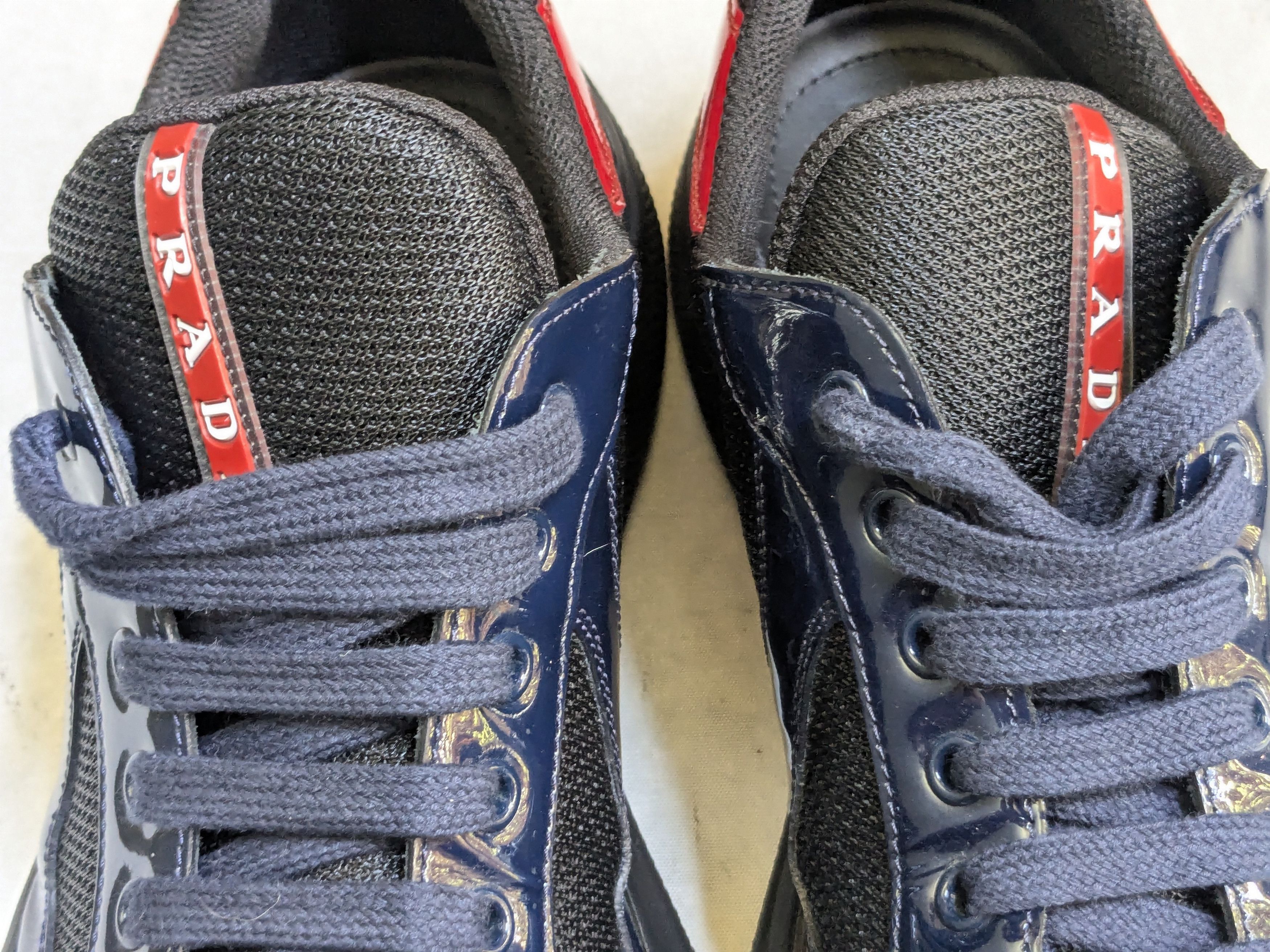 Prada Prada America's Cup Sneakers Navy Blue Black 10 Red Low Size US 10 / EU 43 - 6 Thumbnail