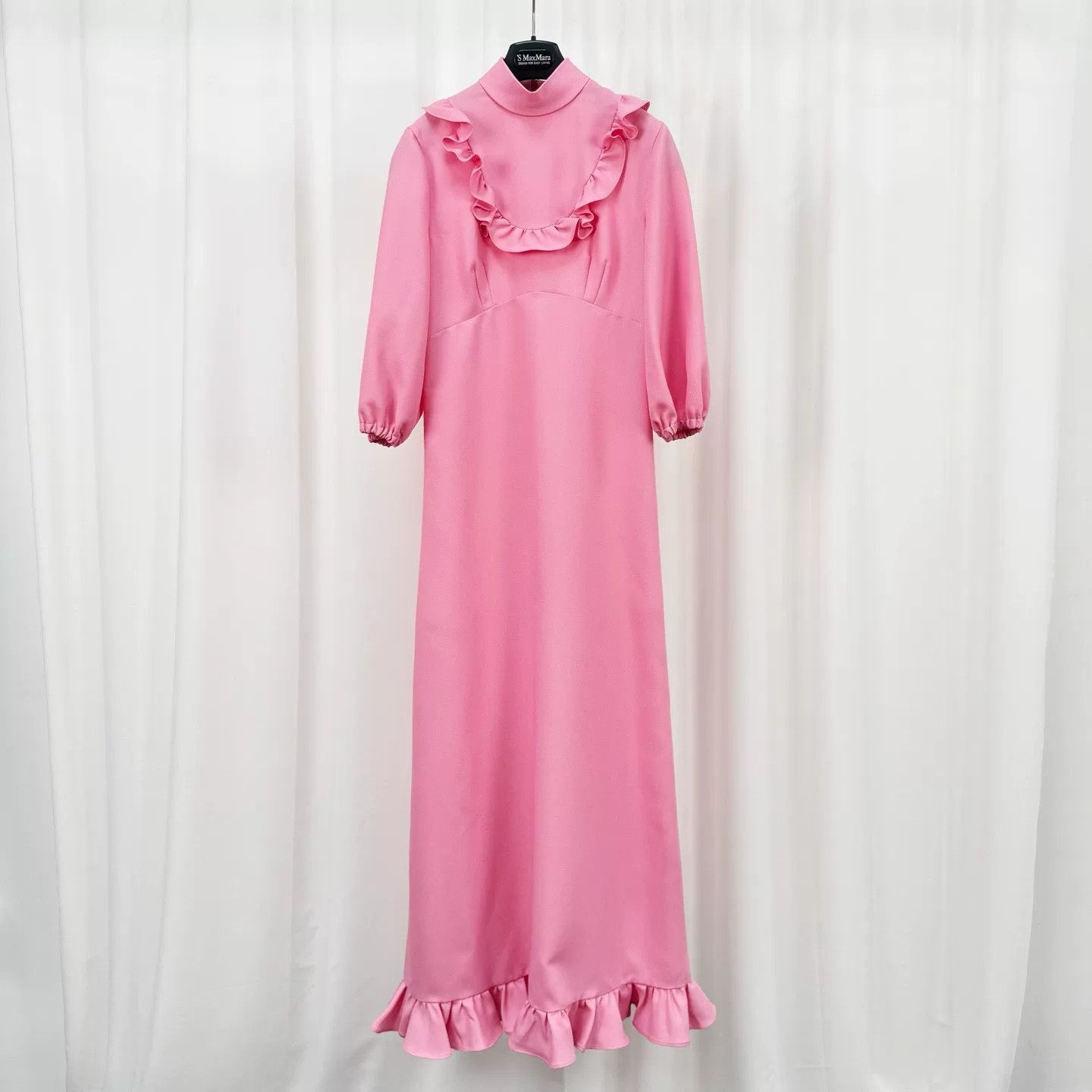 Miu Miu Miu Miu Pink Ruffled Long Dress Size S / US 4 / IT 40 - 1 Thumbnail