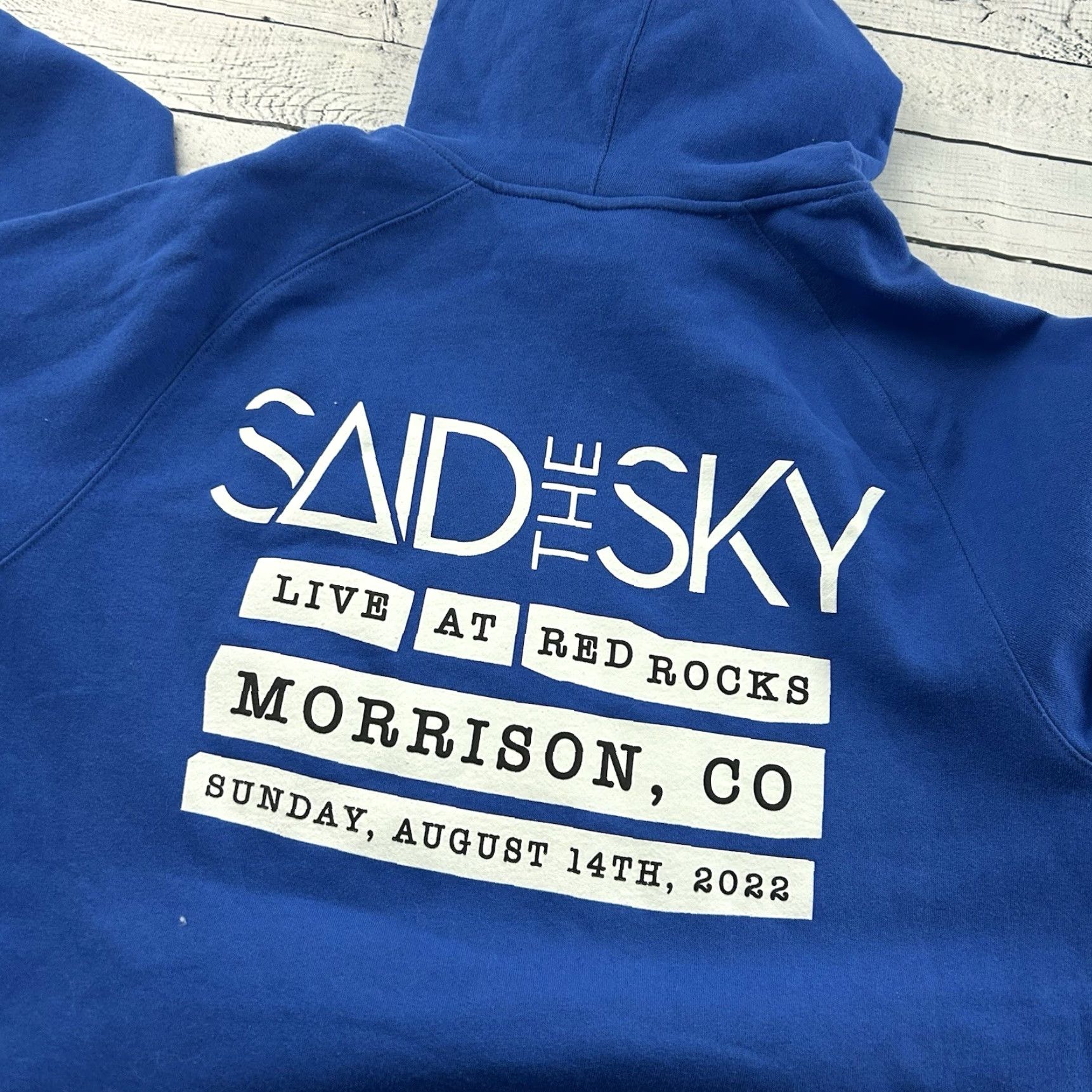 Vintage Said The Sky Red Rocks Hoodie Pullover Sweatshirt Men XXL Blue Size US XXL / EU 58 / 5 - 6 Thumbnail