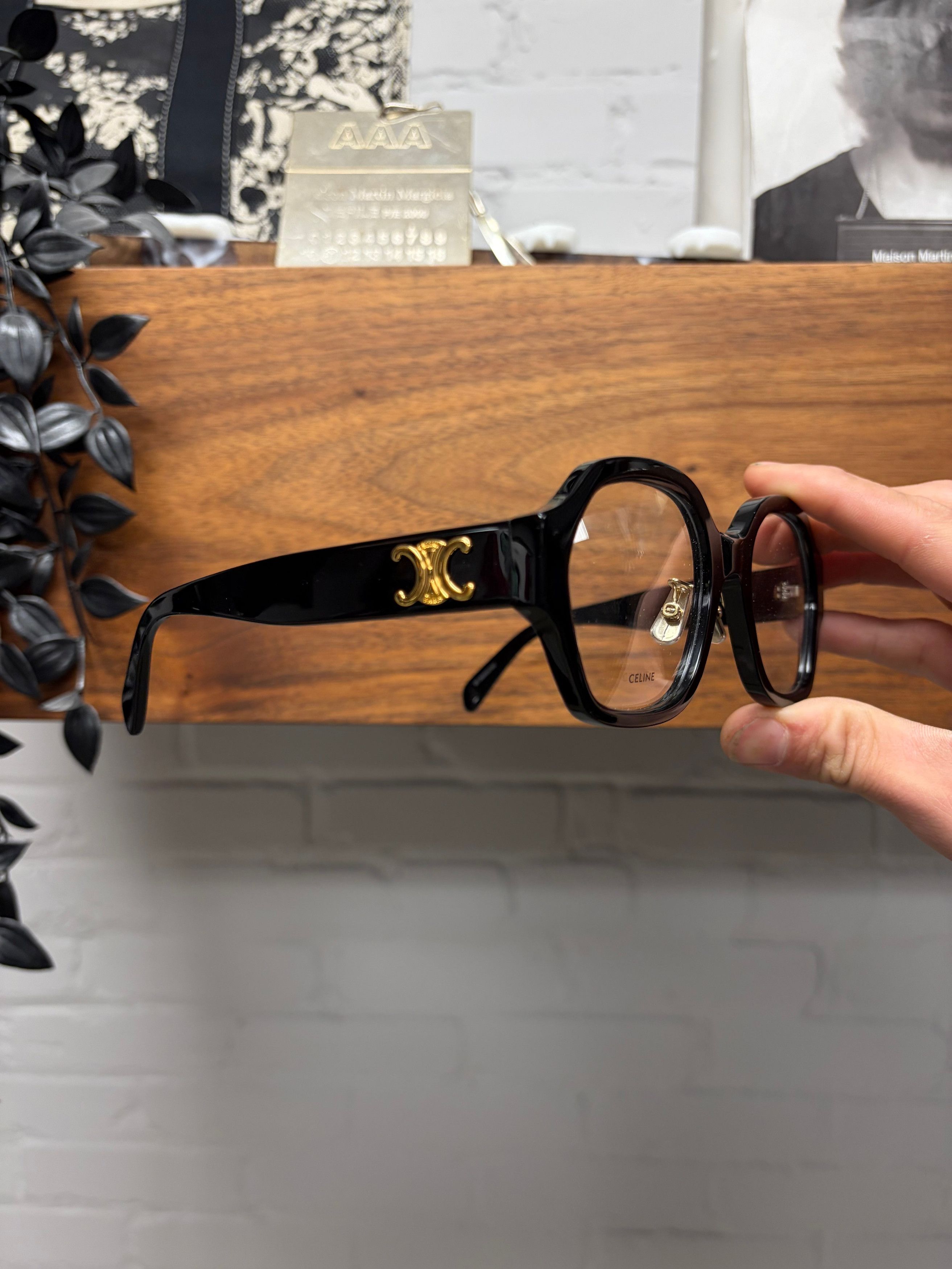 Celine Celine ‘CL50134F’ Rounded Glossy Black Optical Glasses Size ONE SIZE - 2 Thumbnail