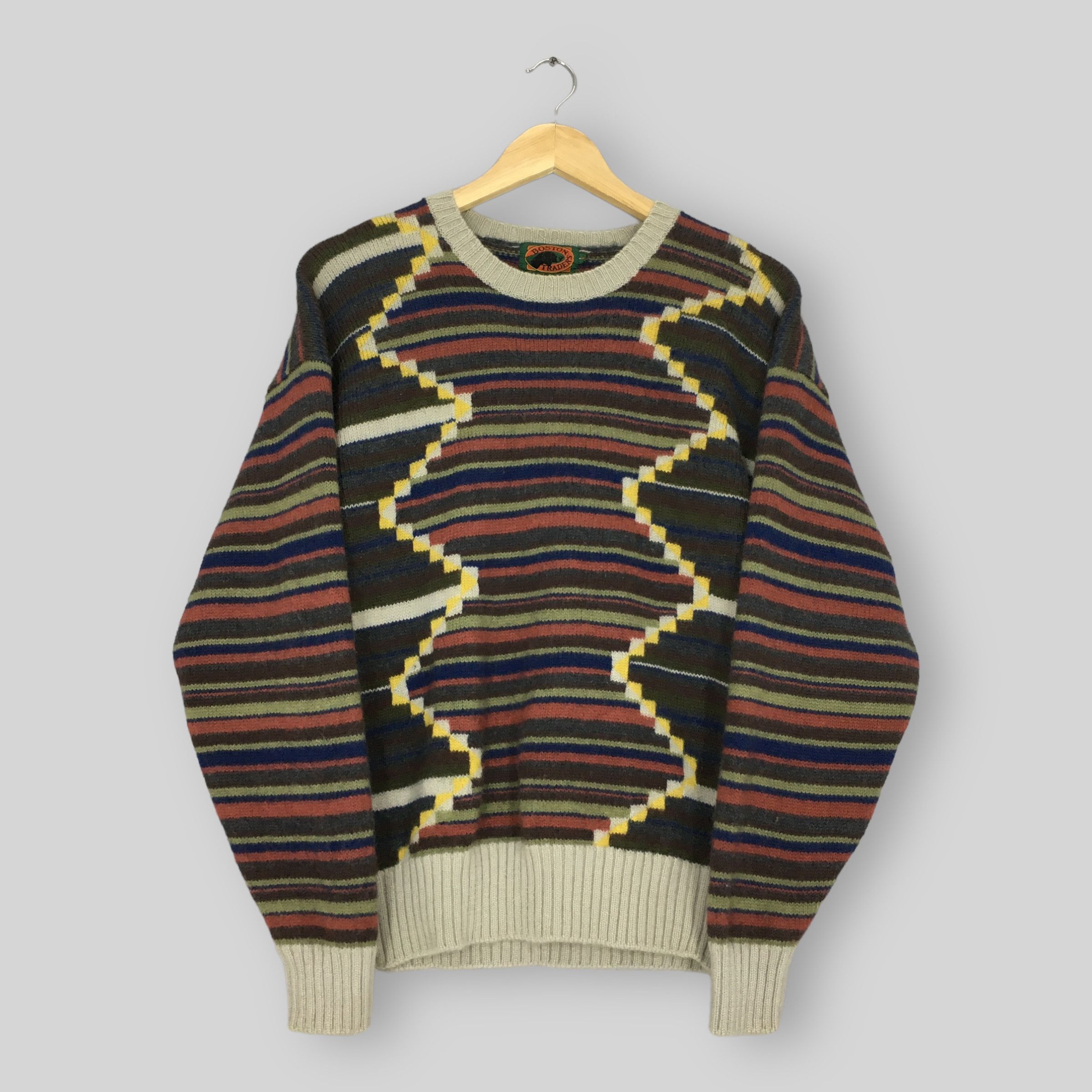Japanese Brand × Vintage Vintage 90s Boston Traders Navajo Knitwear Large Size US L / EU 52-54 / 3 - 1 Thumbnail