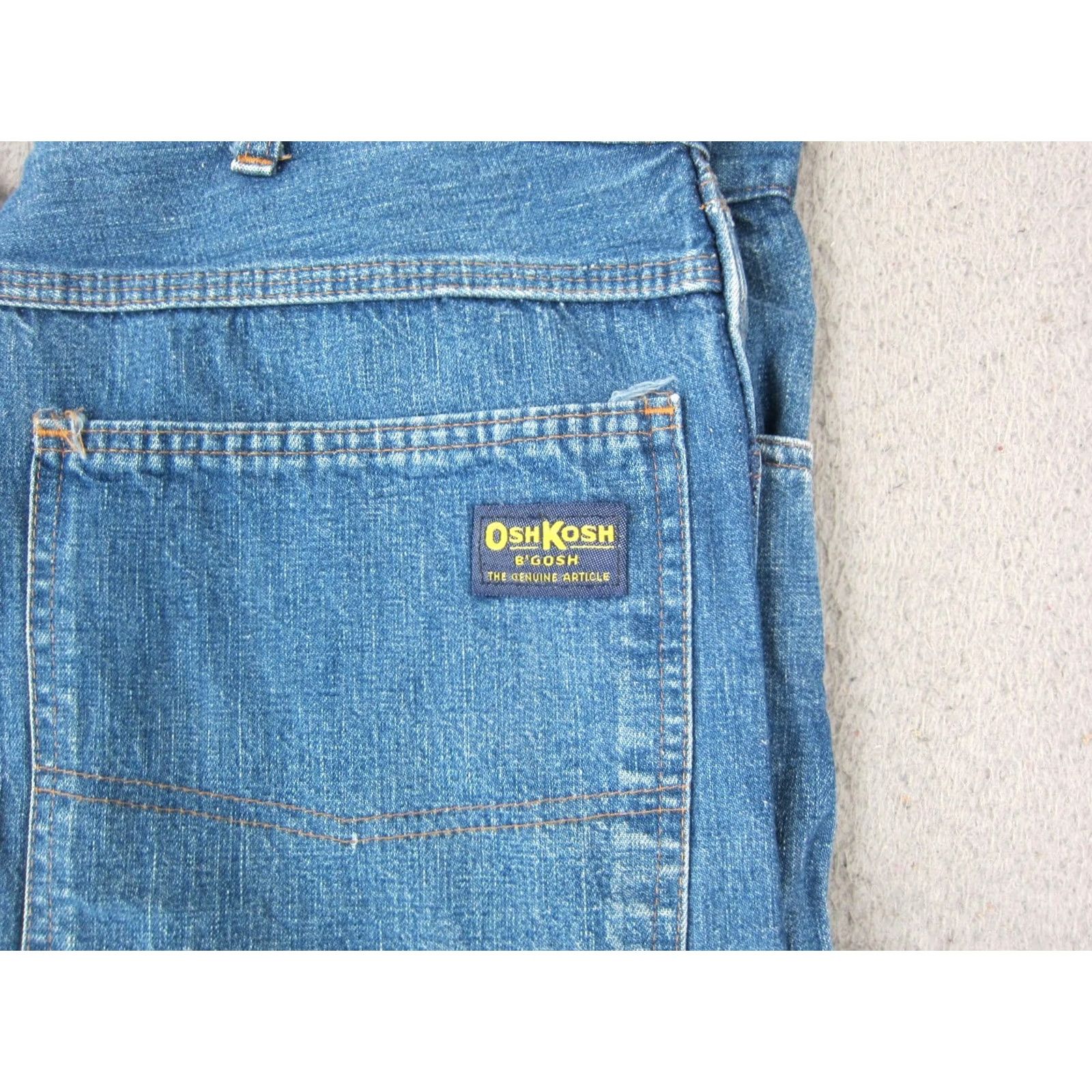 Vintage VINTAGE Oshkosh Jeans Mens 32x26 Blue Denim Baggy Carpenter Talon Zip 70s 90s USA Size US 32 / EU 48 - 2 Thumbnail