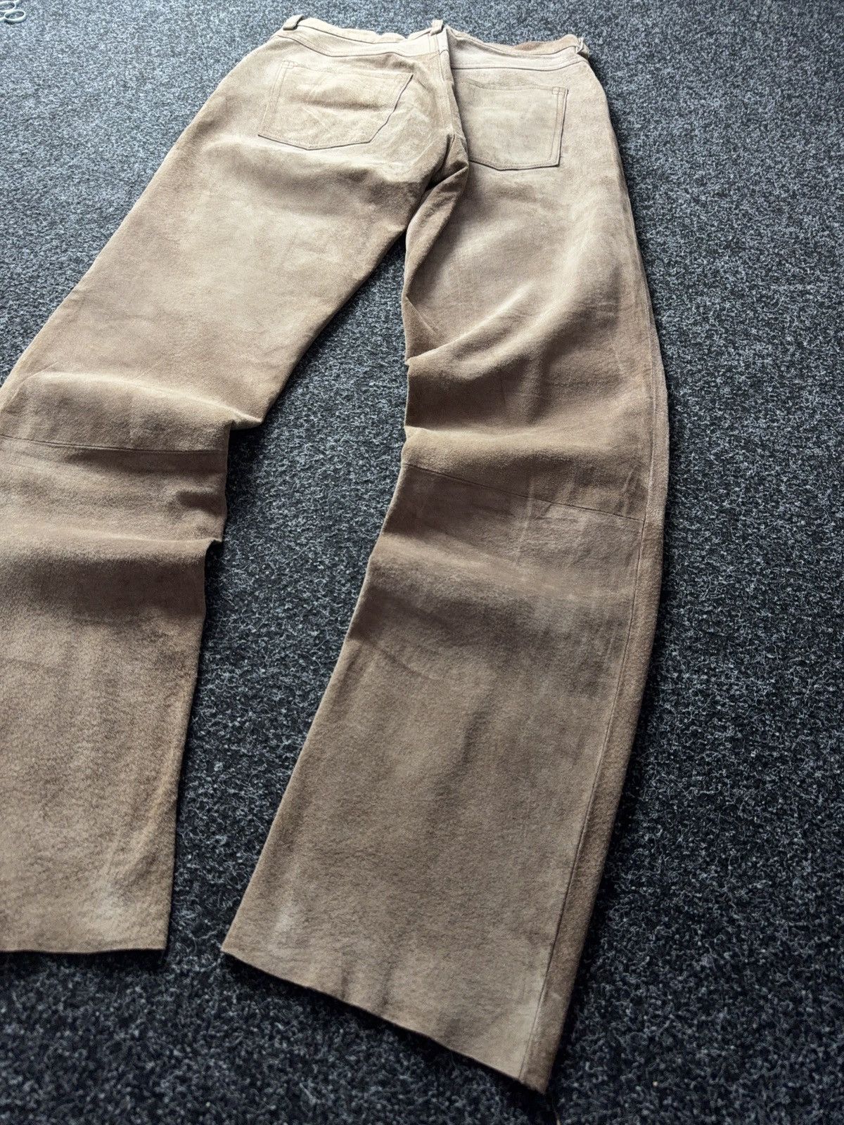 Genuine Leather Vintage 00s Retro Western Cowboy Leather Chrome Style Pants Size US 30 / EU 46 - 12 Thumbnail