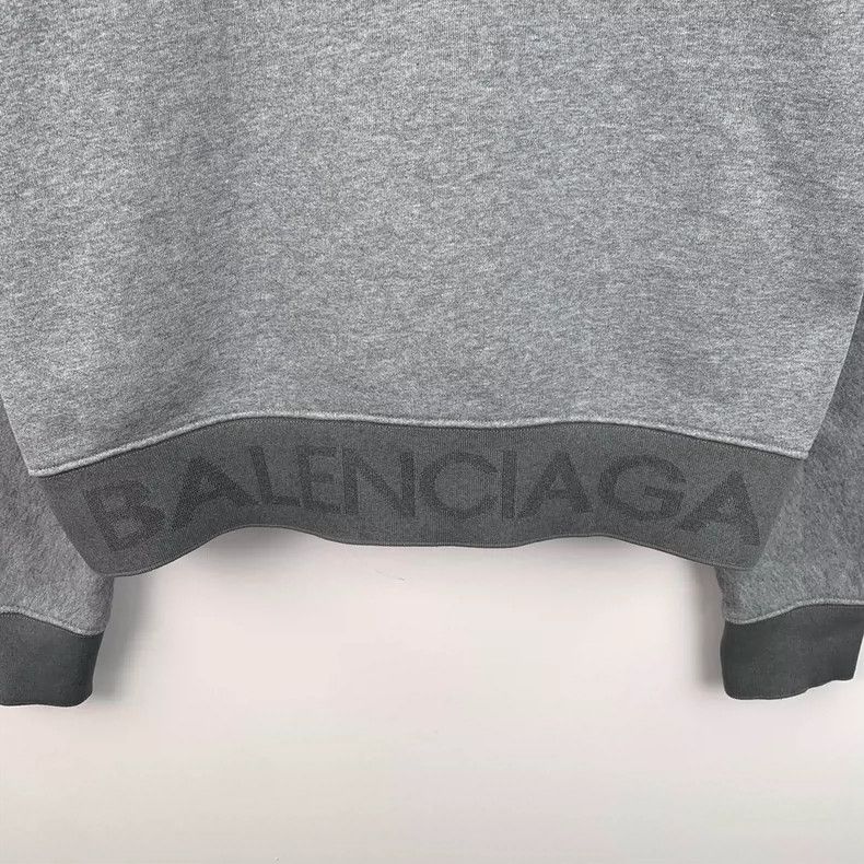 Balenciaga Balenciaga Grey Cotton Hooded Drawstring Long Sleeve Zip H Size US S / EU 44-46 / 1 - 5 Thumbnail