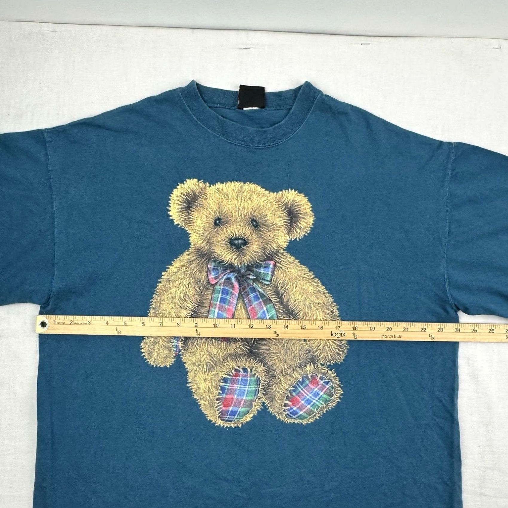 Vintage VINTAGE Teddy Bear T Shirt XL Blue Signal Mens Hipster 90s Graphic Size US XL / EU 56 / 4 - 6 Thumbnail