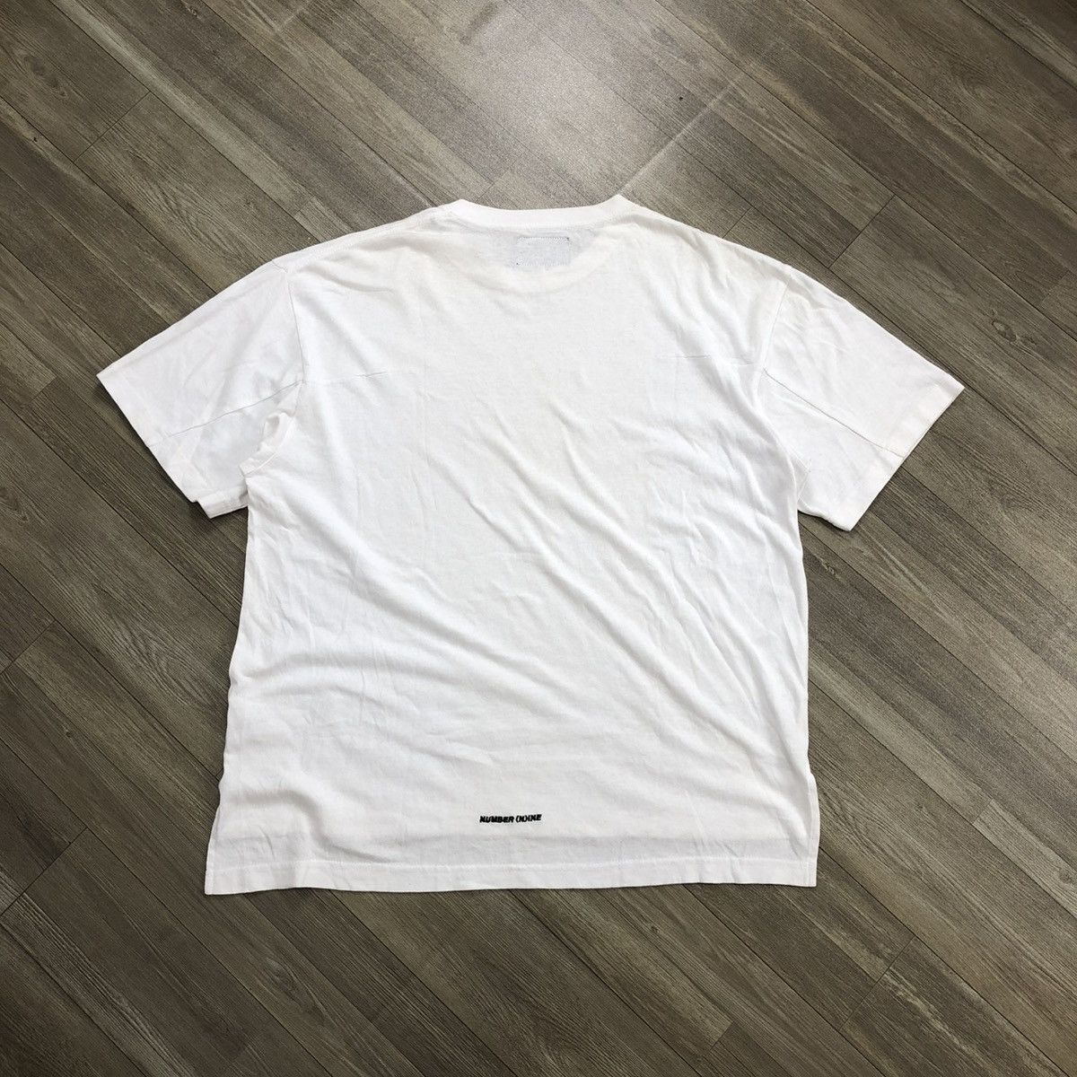 Japanese Brand × Number (N)ine × Takahiromiyashita The Soloist. Vintage Number (N)ine Denim Spell Out White Tee Size US M / EU 48-50 / 2 - 15 Thumbnail