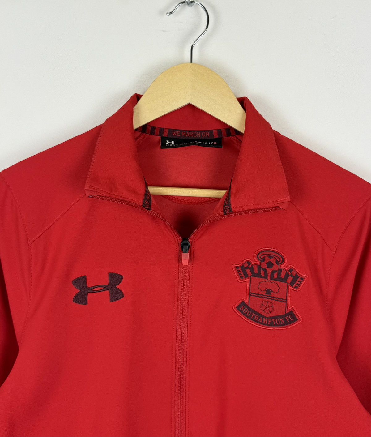 Under Armour Southampton 2017/18 Under Armour Track Jacket Red Soccer Size US S / EU 44-46 / 1 - 2 Thumbnail