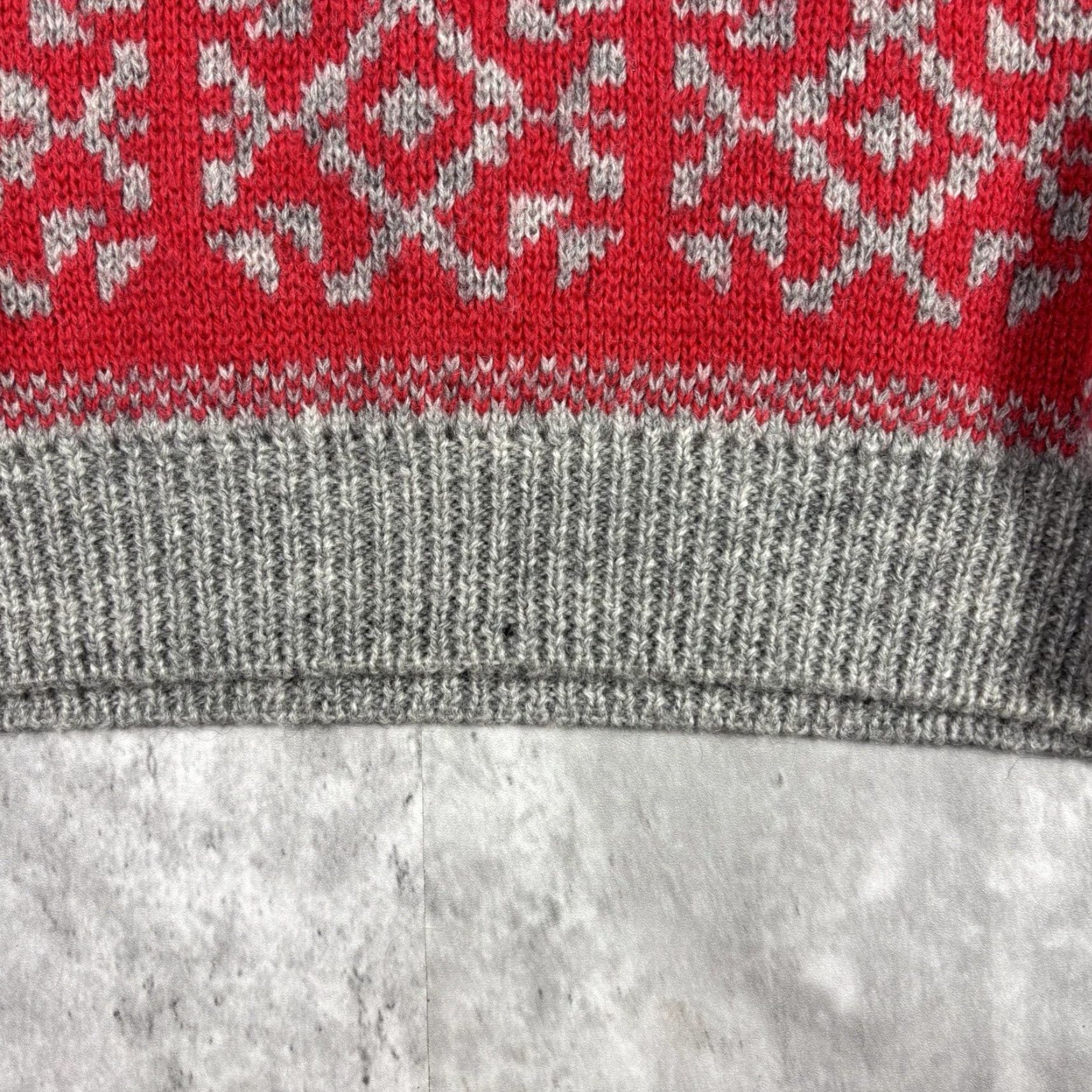 Evan Picone VINTAGE Evan Picone Knit Sweater Red Pullover Wool Snowflake Pattern Adults Large Size L / US 10 / IT 46 - 6 Thumbnail