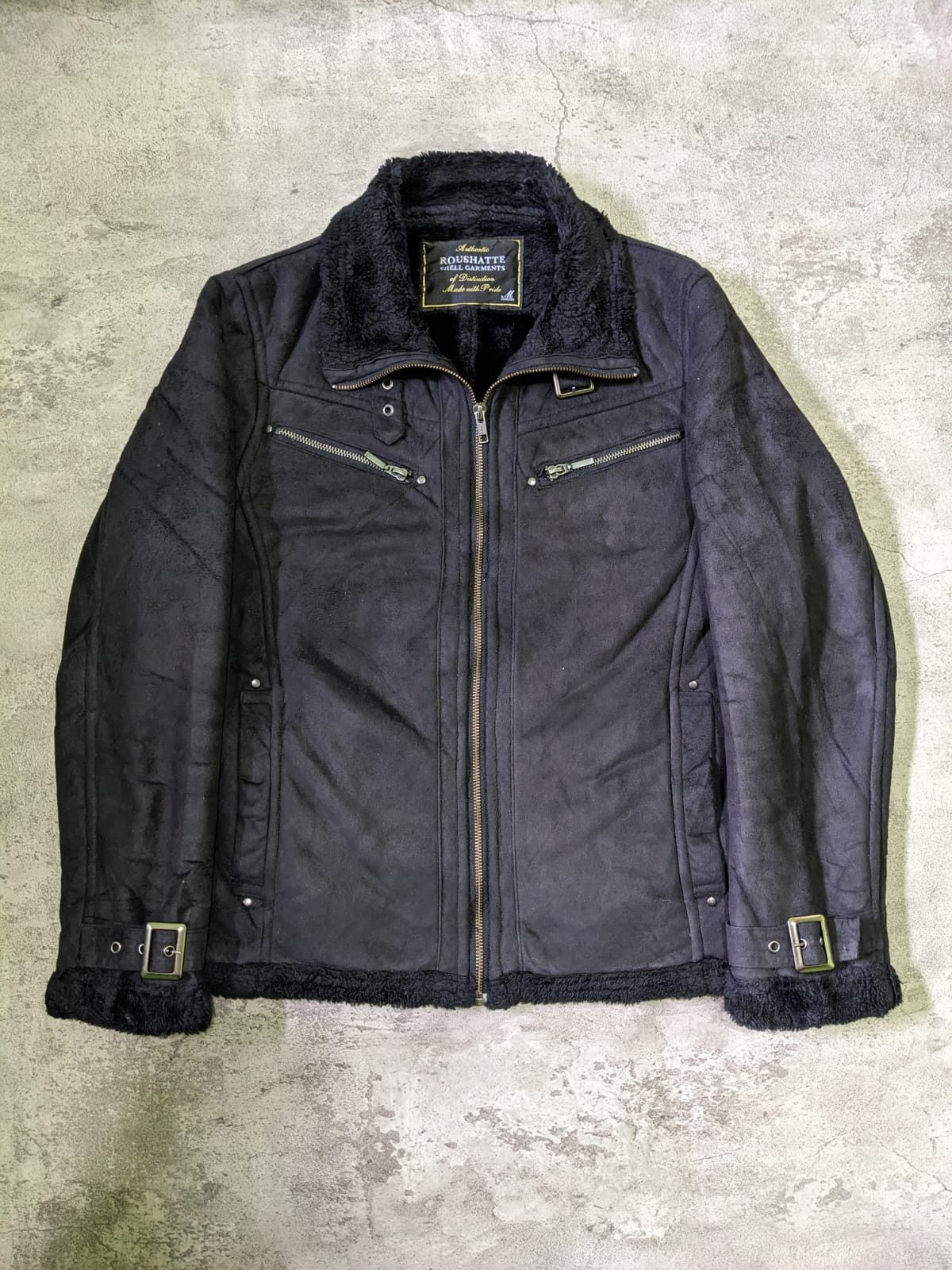 Japanese Brand Roushatte Faux Suede Fur Rider Jacket Size US M / EU 48-50 / 2 - 1 Thumbnail