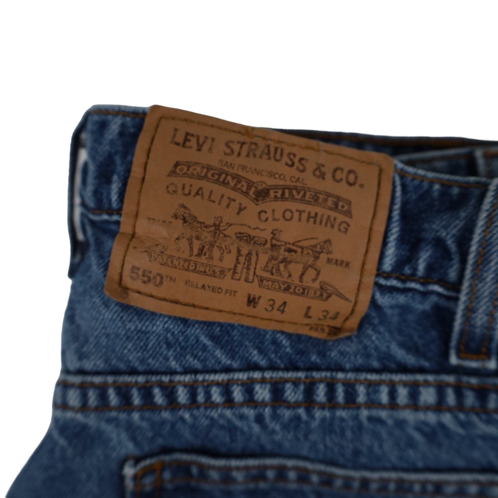 Levi's × Vintage Vintage Levis 550 Orange Tab Relaxed Denim Jeans Size US 34 / EU 50 - 11 Thumbnail