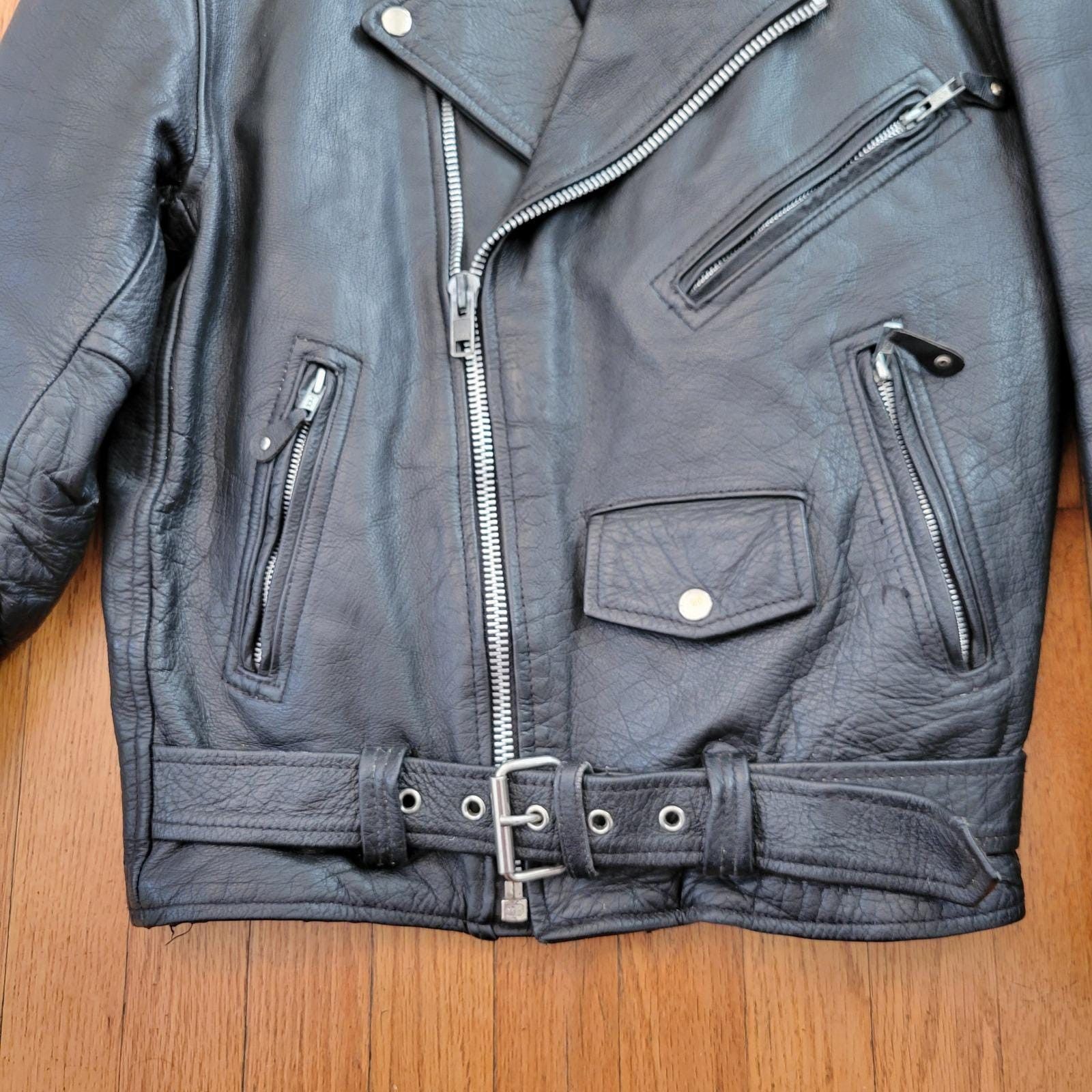 Other Leather Motorcycle Jacket M Black Thinsulate Lined Bomber Size US M / EU 48-50 / 2 - 7 Thumbnail