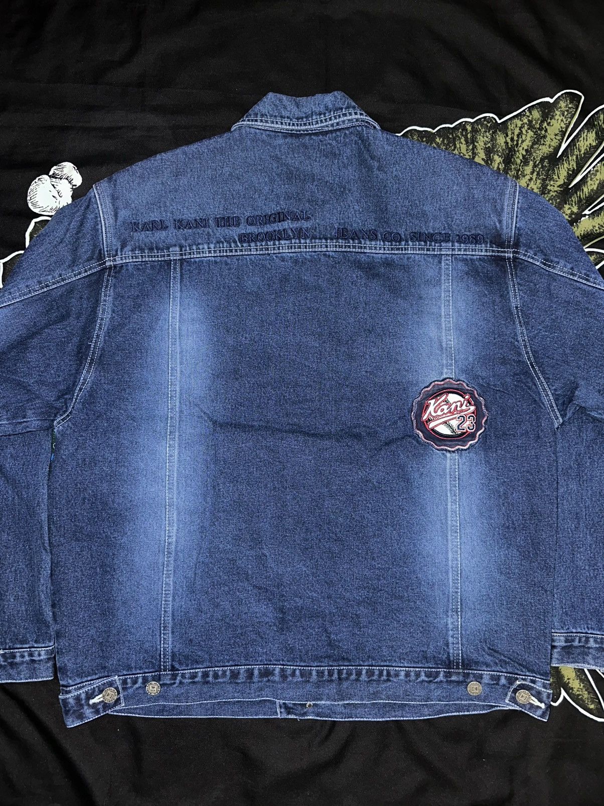Vintage Rare Karl Kani Embroidered Denim Jacket 90's 2pac