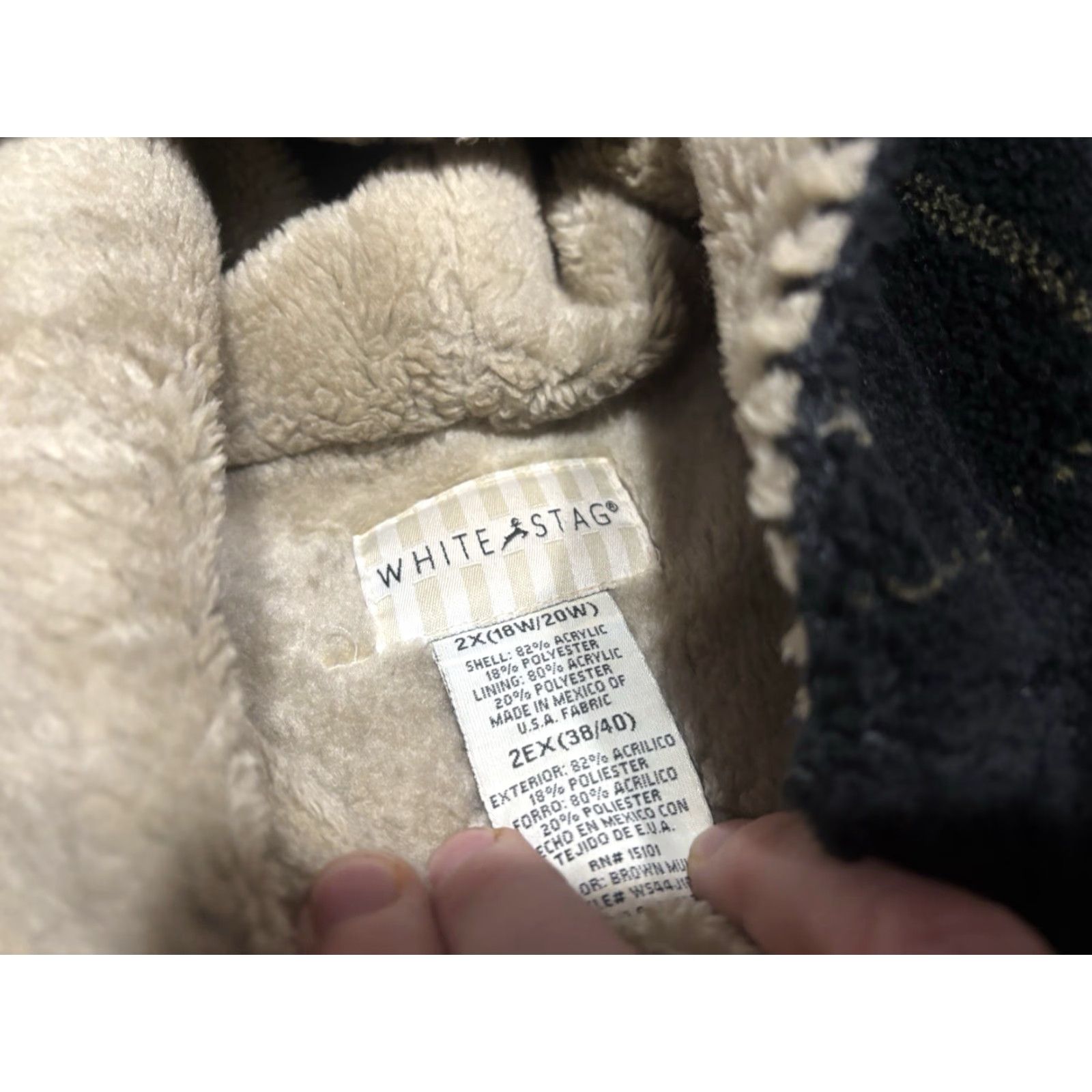 Vintage VINTAGE White Stag Jacket Womens 2XL Black Hooded Fleece Toggle Pockets Deer Nature Outdoor Coat Size XXL / US 16-18 / IT 52-54 - 2 Thumbnail