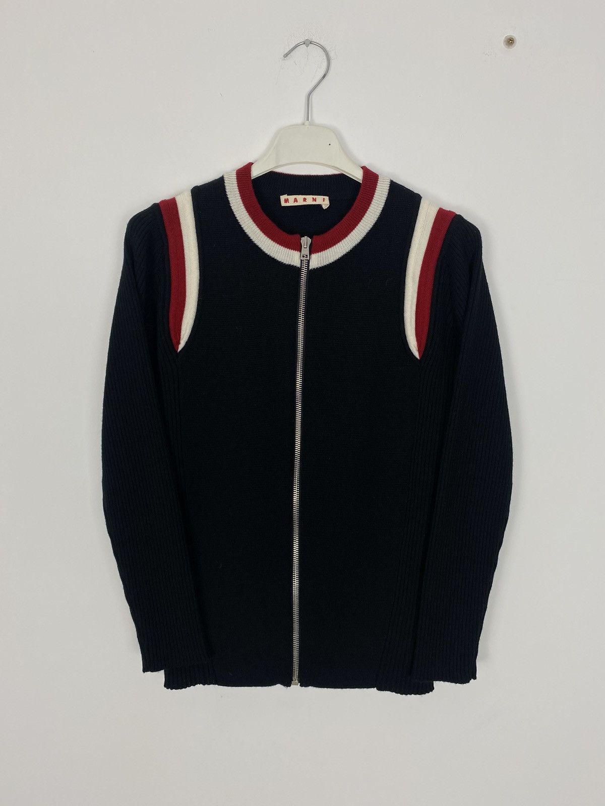 Marni Marni Cardigan Jumper zip fit XS y2k basic luxury old money Size XS / US 0-2 / IT 36-38 - 1 Thumbnail