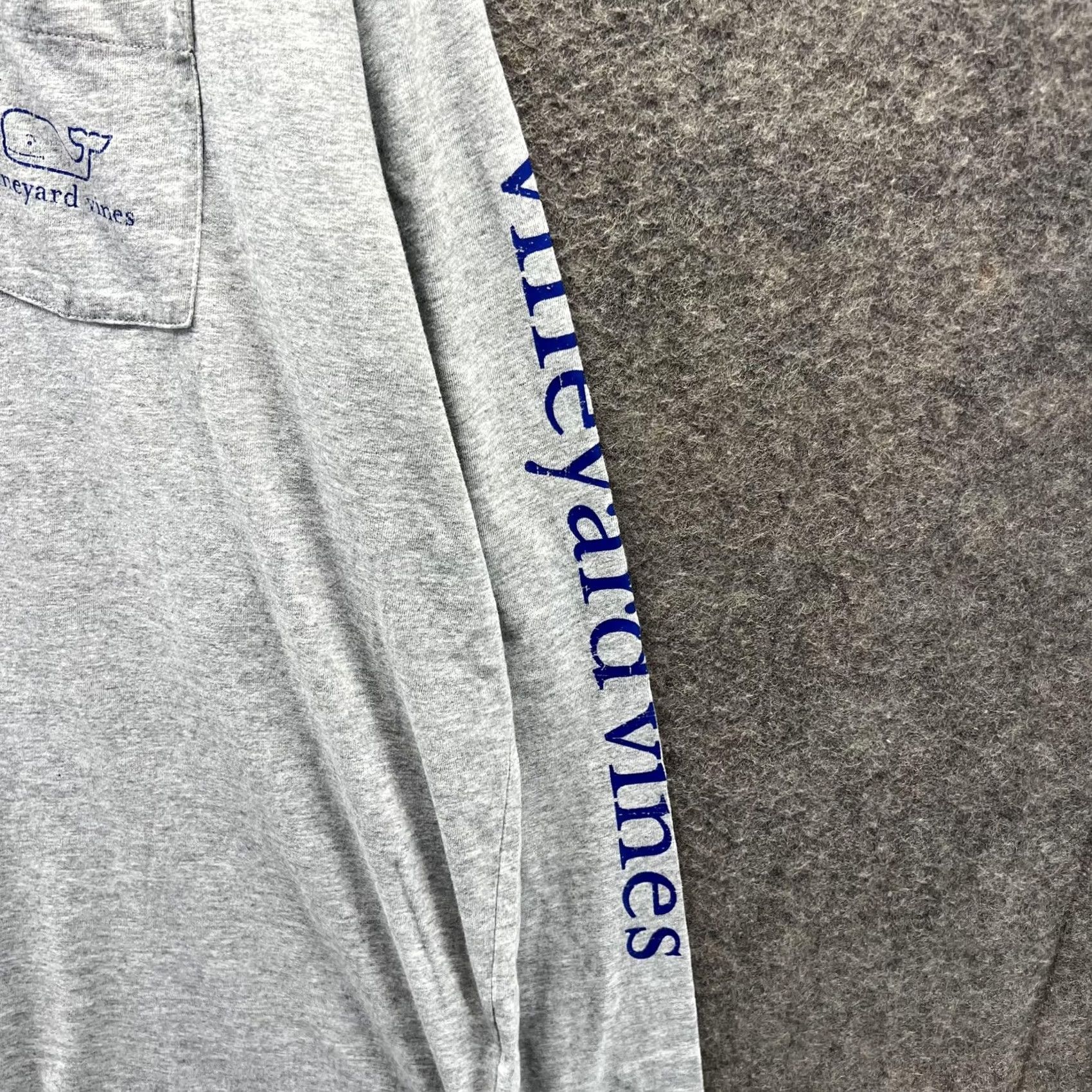 Vineyard Vines Vineyard Vines Shirt Mens XL Gray Long Sleeve Whale Pocket Graphic Logo Size US XL / EU 56 / 4 - 7 Thumbnail
