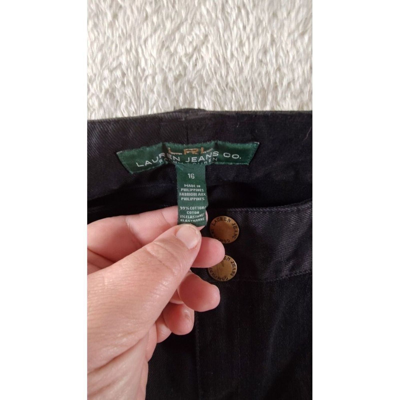 Lauren Ralph Lauren LRL Ralph Lauren Black Jeans Denim Stretch Women's 16 Size 38" / US 16 / IT 52 - 8 Thumbnail