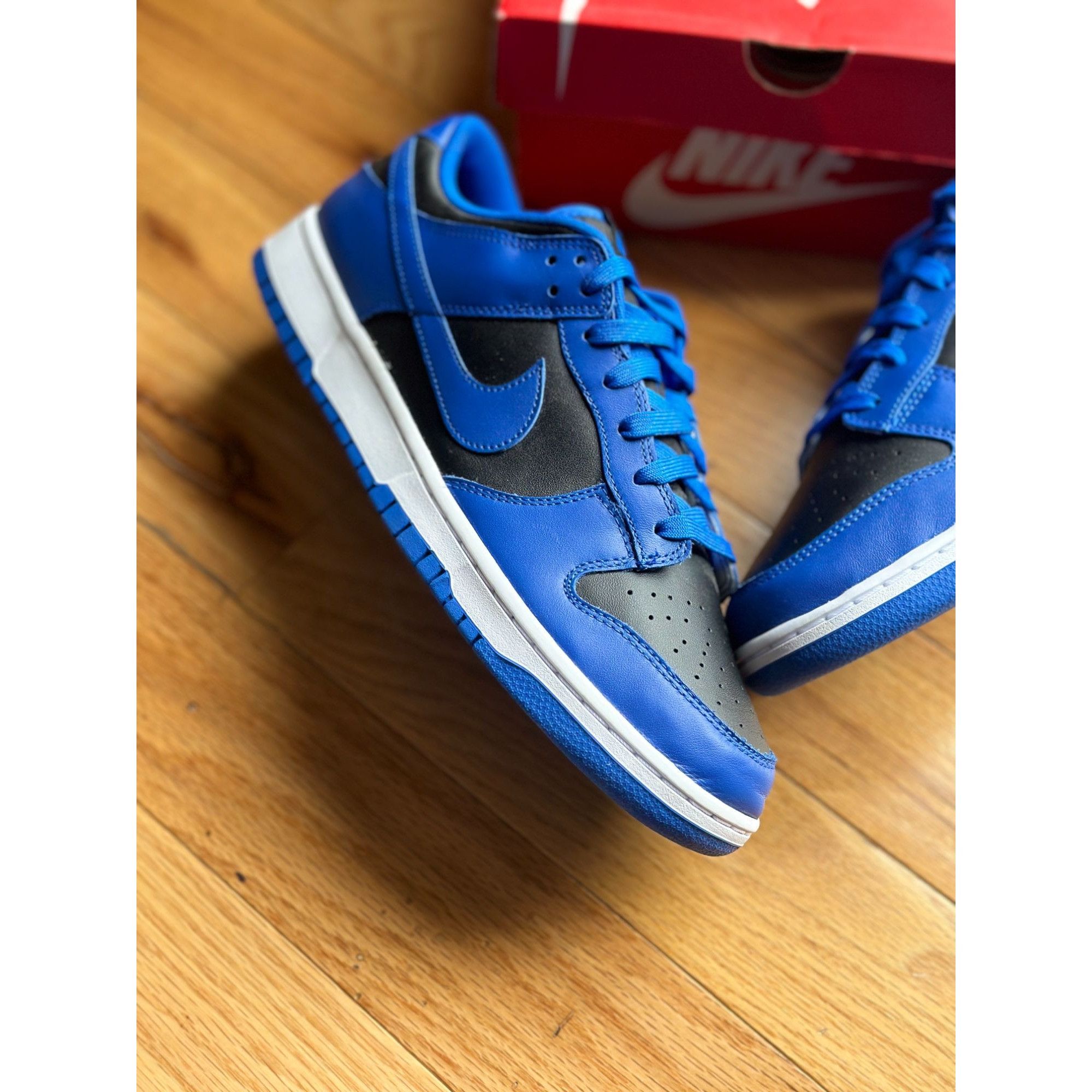 Nike DD1391-001 NIKE DUNK LOW HYPER COBALT BLUE BLACK WHITE ROYAL Size US 12 / EU 45 - 2 Thumbnail