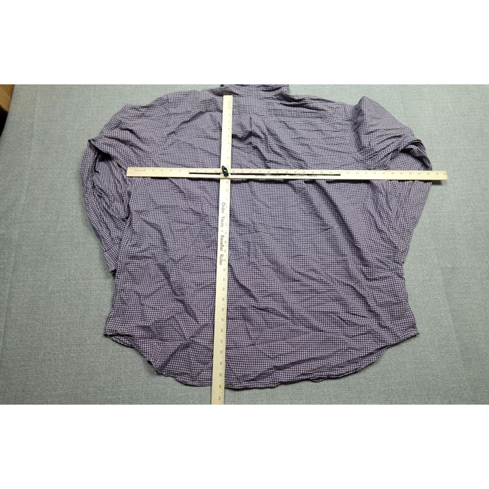 Ralph Lauren Ralph Lauren Dress Shirt Mens 3XLT Purple Check Long Sleeve Button-Down Shirt Size 48R - 5 Thumbnail