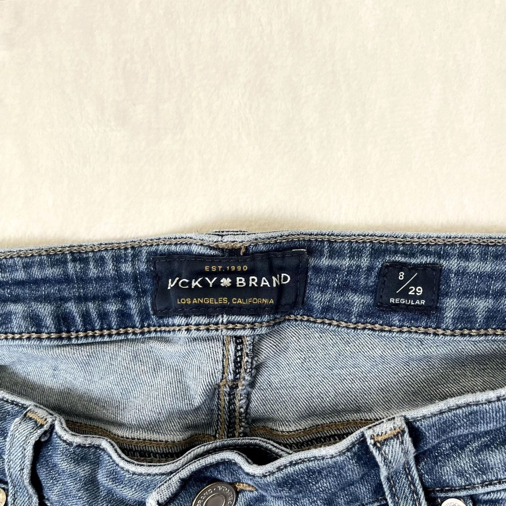 Lucky Brand Lucky Brand Lolita Skinny Jeans Womens 8/29 Medium Blue Wash Denim Slim 5-Pocket Rise Mid | 29in Inseam Size 30" / US 8 / IT 44 - 2 Thumbnail