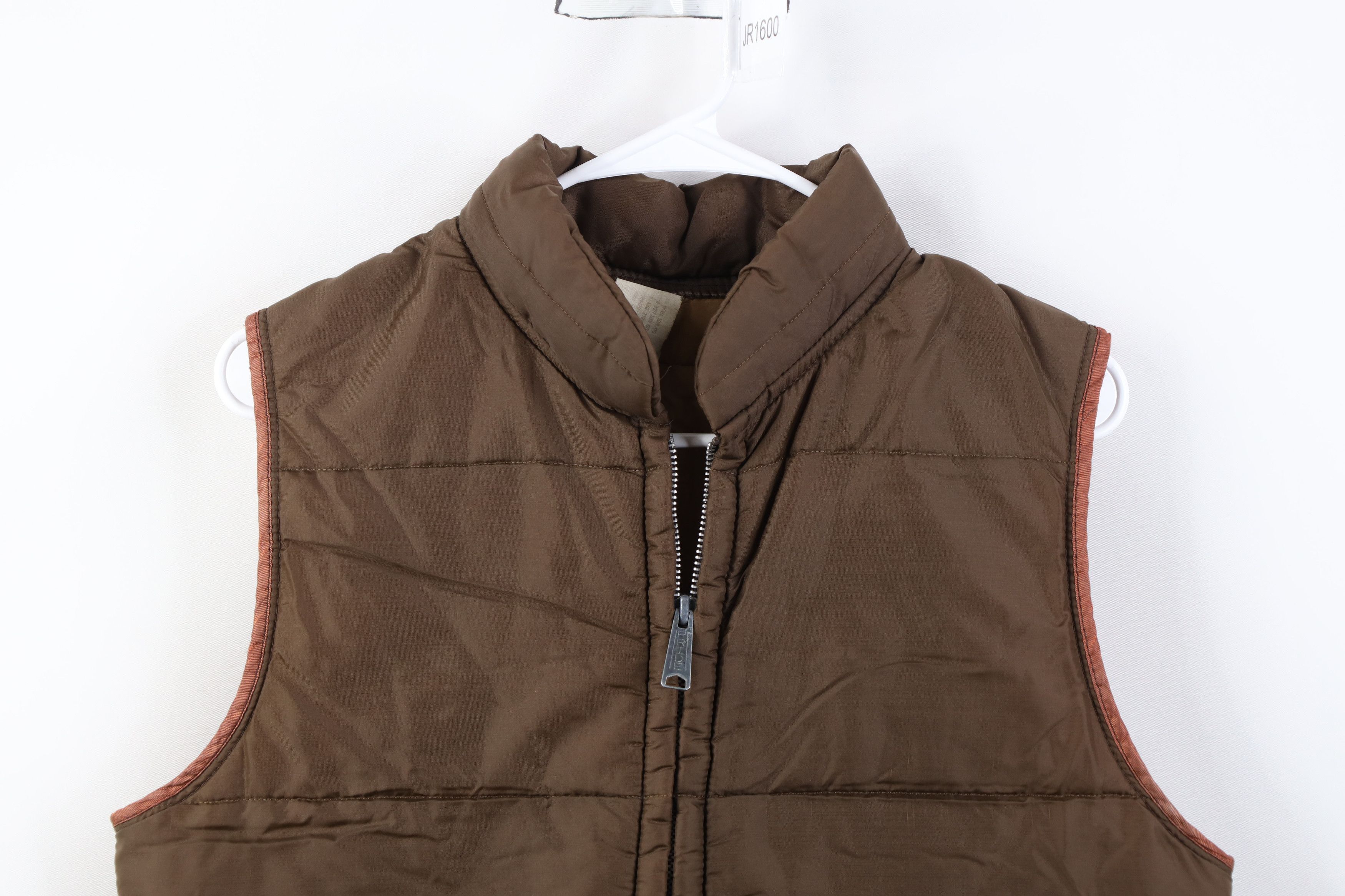 Vintage Vintage 70s Streetwear Full Zip Puffer Vest Jacket Brown USA Size M / US 6-8 / IT 42-44 - 2 Thumbnail
