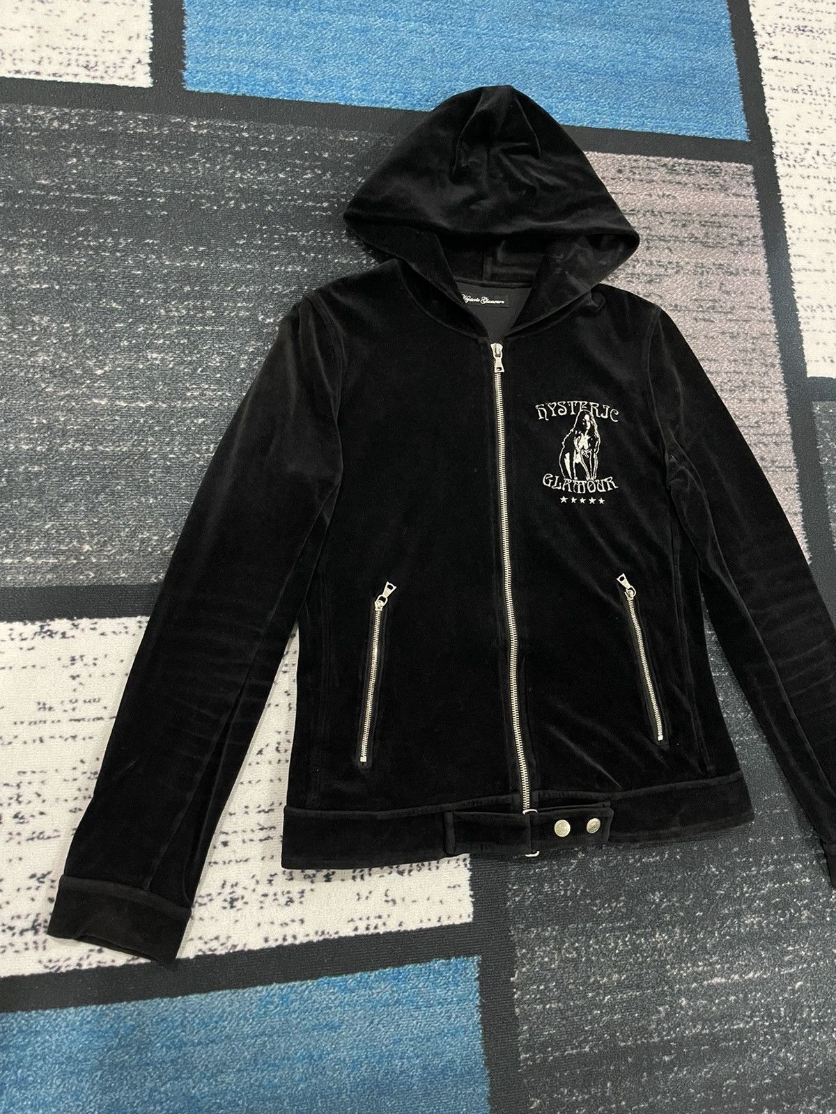 Hysteric Glamour 📌Binding Offer📌 HYSTERIC GLAMOUR VELVET HOODIE JACKET Size XS / US 0-2 / IT 36-38 - 5 Thumbnail