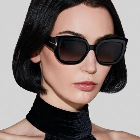 Tom Ford NEW TOM FORD SUNGLASSES SALTZMAN TF1192 01B WOMEN BLACK Size ONE SIZE - 2 Thumbnail