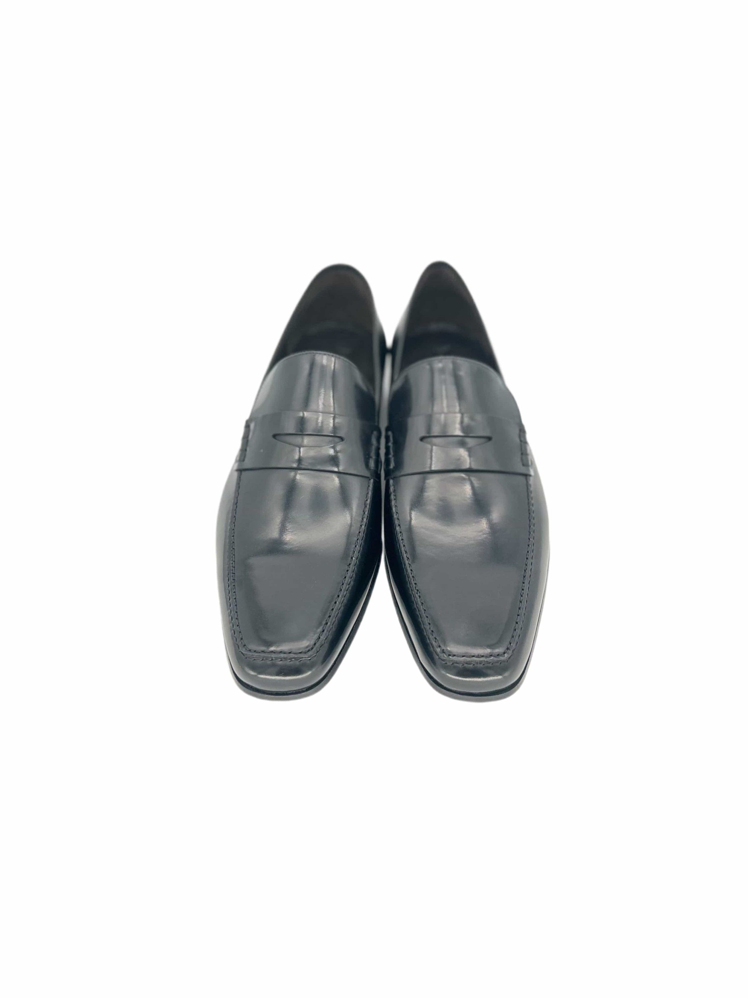 Lanvin Lanvin Black Hi-Shine Leather 'Penny' Loafer Size US 9 / EU 42 - 3 Thumbnail