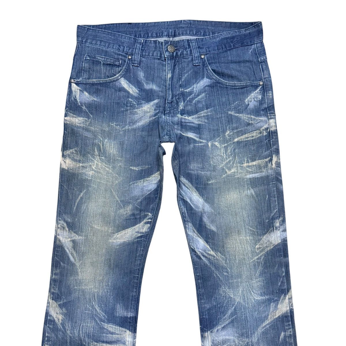 Tornado Mart Tornado Mart Whisker Denim Flare Jeans Size US 30 / EU 46 - 3 Thumbnail