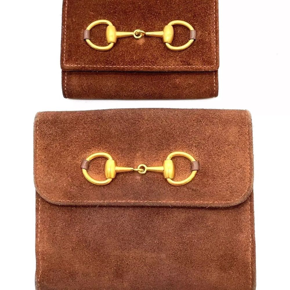 Gucci Authentic Gucci Horsebit Suede Bi-fold Wallet & 6 Key Holde Size ONE SIZE - 2 Thumbnail
