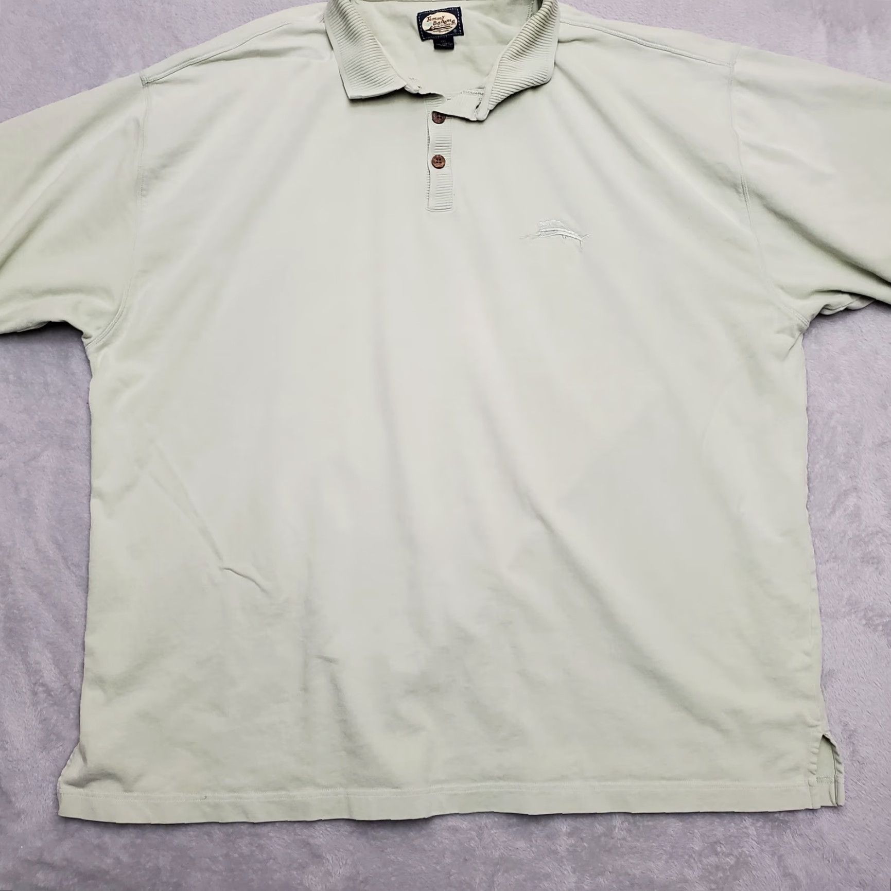 Tommy Bahama VINTAGE Tommy Bahama Shirt Mens 2XL Polo Green 100% Cotton Casual Golf Summer Dad Embroidered Logo Short Sleeve Button Collared Knit Fabric Mens Size US XXL / EU 58 / 5 - 5 Thumbnail