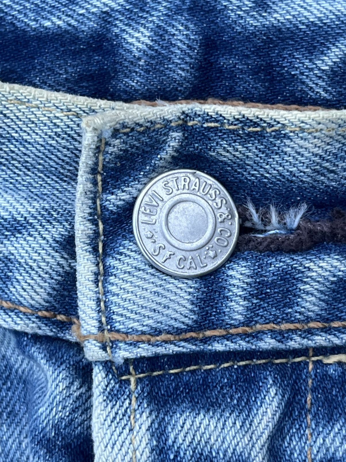 Levi's × Levi's Vintage Clothing Vintage Levi’s 501 Buttonfly Distressed Straight Leg Jeans Size US 29 - 10 Thumbnail