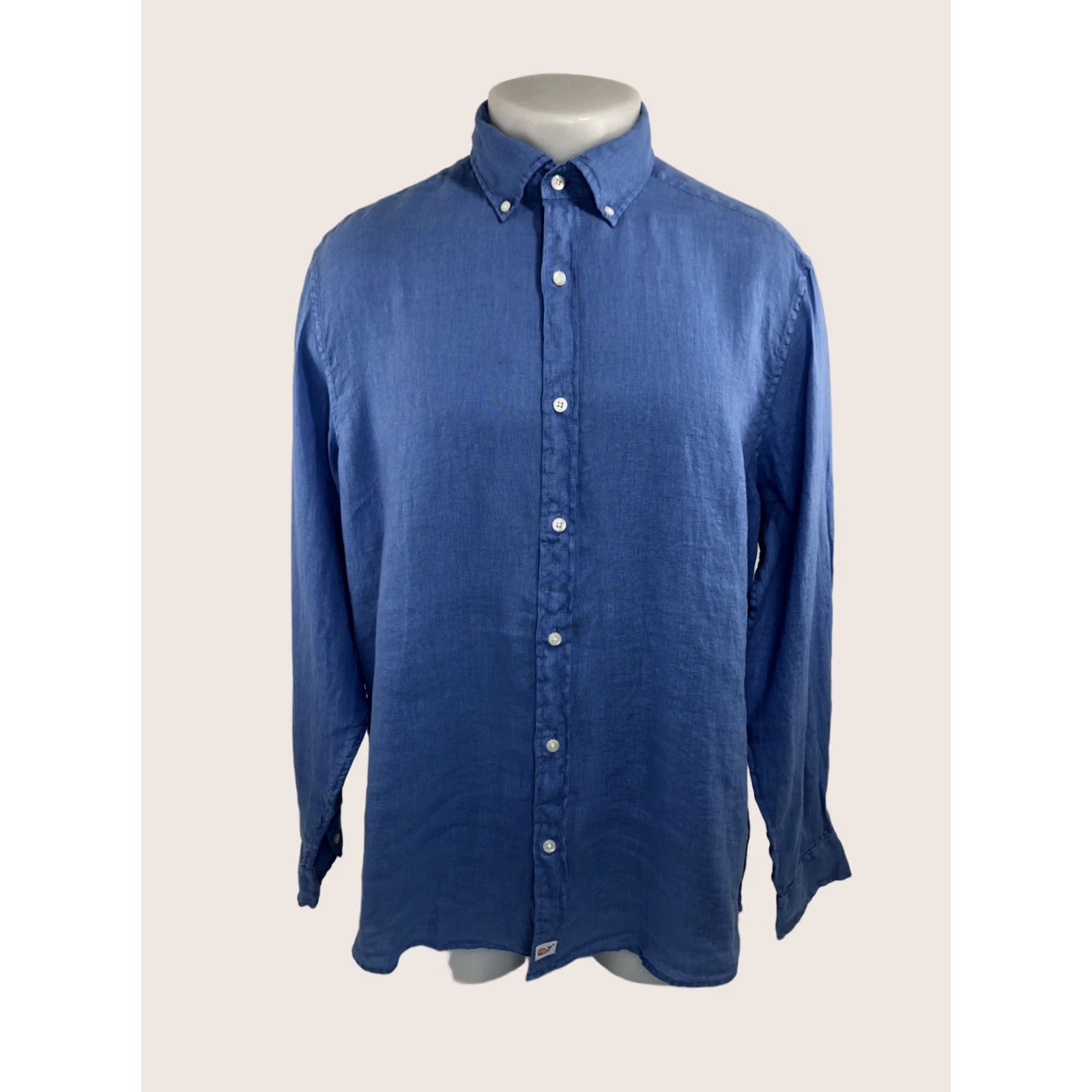 Vineyard Vines VINEYARD VINES Murray Shirt - Linen - Button-Up - Mens L - Blue - Long Sleeve - 100% Linen - New w TAGS Size US L / EU 52-54 / 3 - 1 Thumbnail