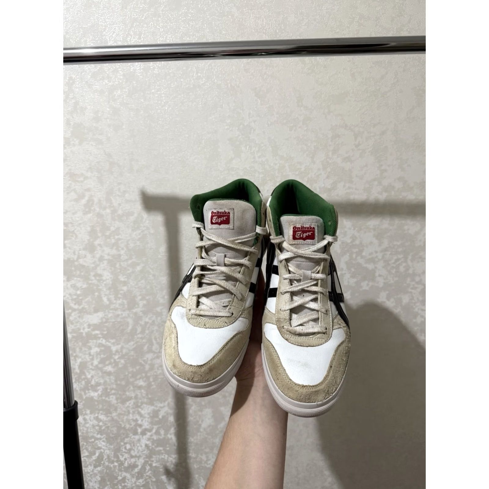 Onitsuka Tiger VINTAGE ASICS Onitsuka Tiger Aaron MT HIGH-TOP MEN’S SPORTS SNEAKERS Sz 44.5 White Leather Sneakers Mens 90s Athletic Size US 10 / EU 43 - 2 Thumbnail