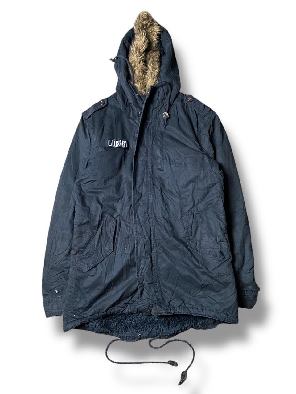 Japanese Brand Laundry Brand Hooded Parka Jacket with Fur Trim (171) Size US XXS / EU 40 - 1 Thumbnail