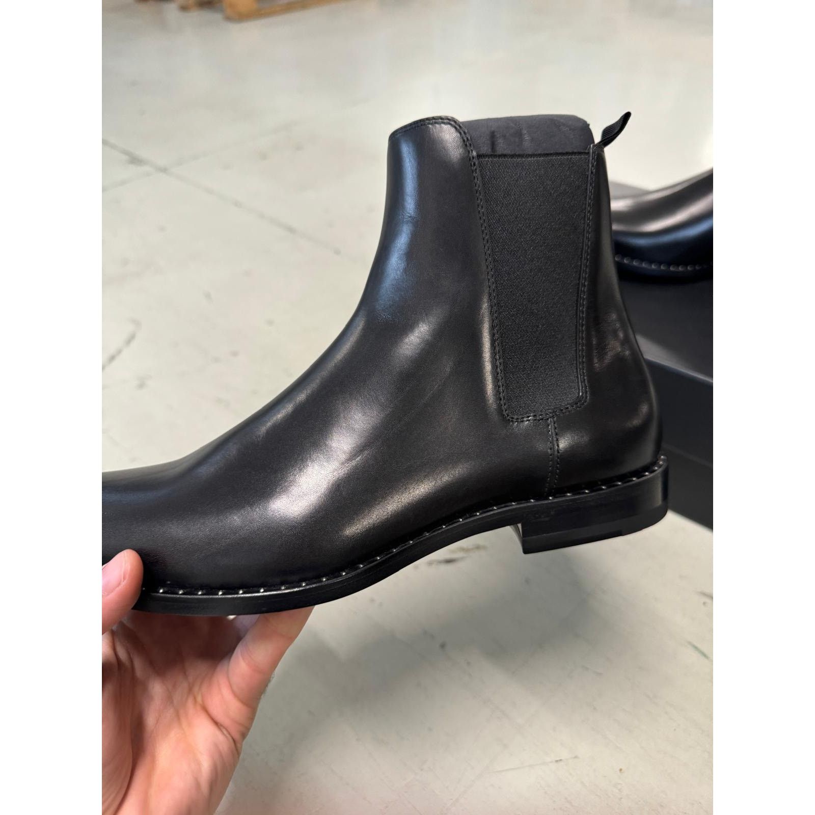 Saint Laurent Paris o1alsimx924 458810 Leather Chelsea Boots in Black Size US 7.5 / EU 40-41 - 5 Thumbnail
