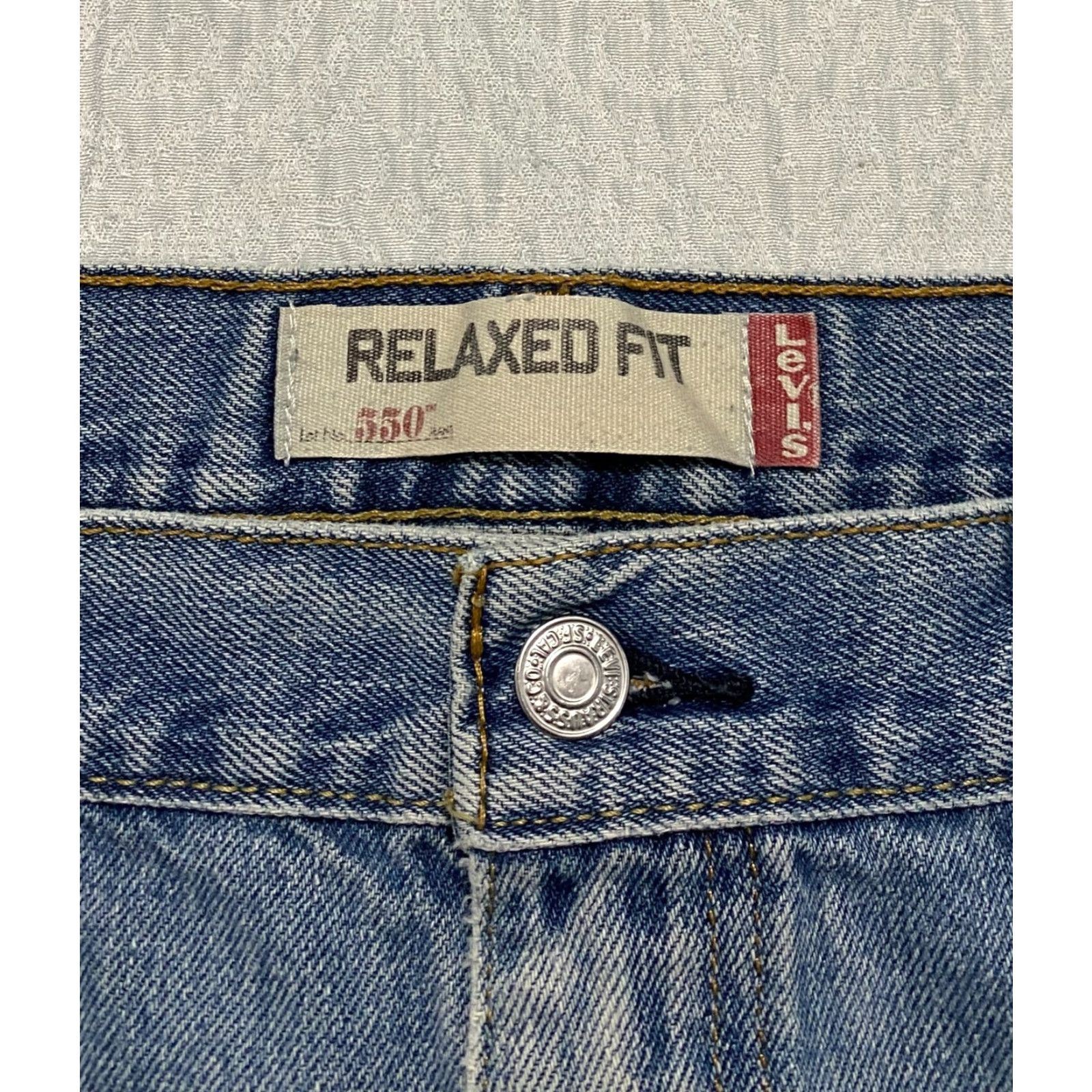 Levi's VINTAGE Levi's Jeans 550 Relaxed Fit Mens 38x30 Blue Straight Whiskers Wide Leg 5-Pocket Denim Cotton 100% USA Retro Size US 38 / EU 54 - 5 Thumbnail