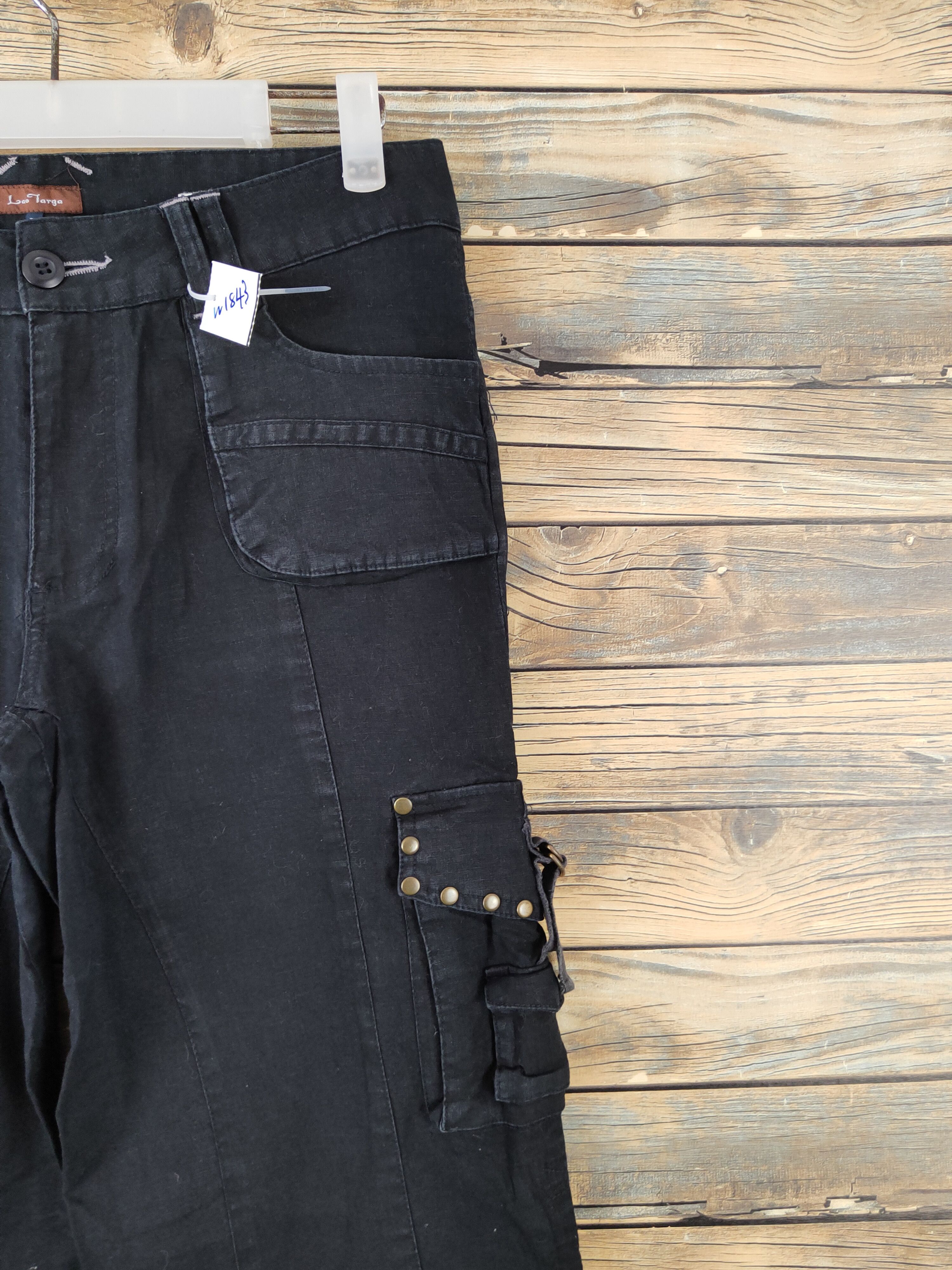 Japanese Brand Lao Targa Black Multipocket Tactical Cargo Pants #W1843 Size US 30 / EU 46 - 5 Thumbnail