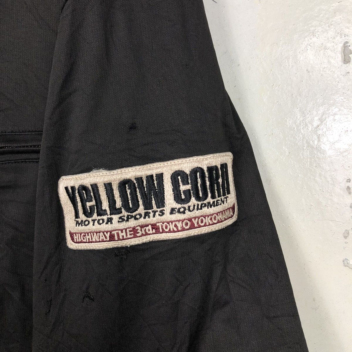 Vintage 🔥VINTAGE BIKER JACKET YELLOW CORN BIG LOGO SLEDGE HAMMER Size US L / EU 52-54 / 3 - 21 Thumbnail
