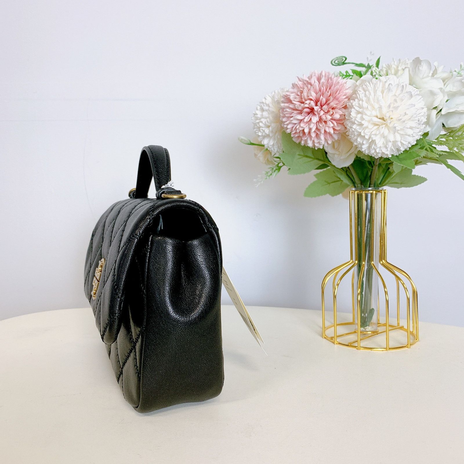 Tory Burch Tory Burch 153399 Willa Mini Top Handle Bag Black Size ONE SIZE - 4 Thumbnail