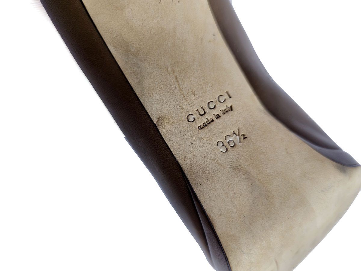 Gucci Gucci Brown Leather Horsebit Peep Toe Pumps Size 36.5 US 6.5 Size US 6.5 / IT 36.5 - 11 Thumbnail
