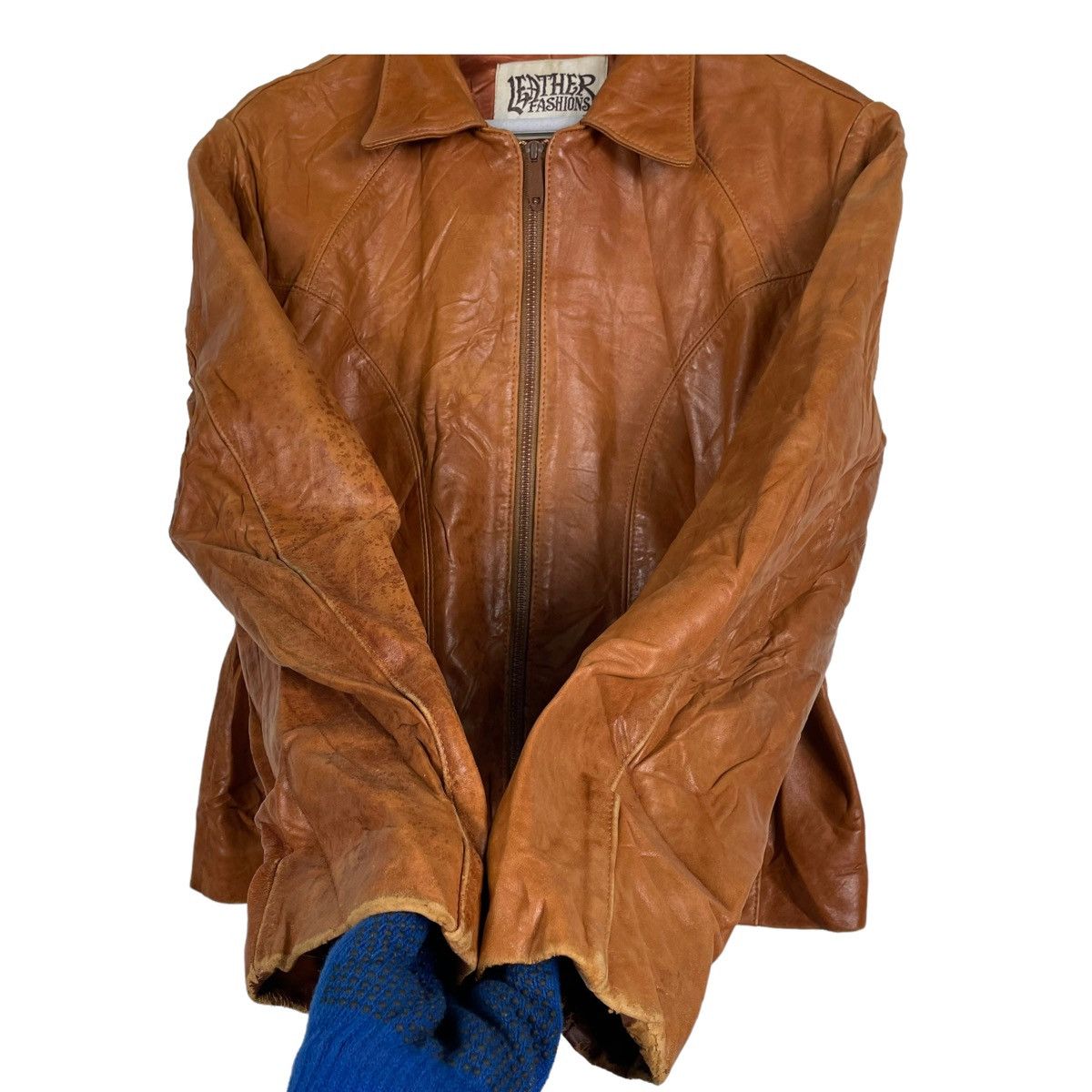 Vintage 💥80s COWHIDE LEATHER BIKER INSPIRED SCHOTT JACKET Size US S / EU 44-46 / 1 - 6 Thumbnail