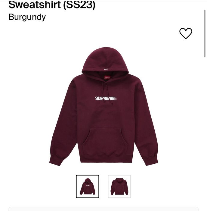 Motion Logo Hooded Sweatshirt Burgundy-