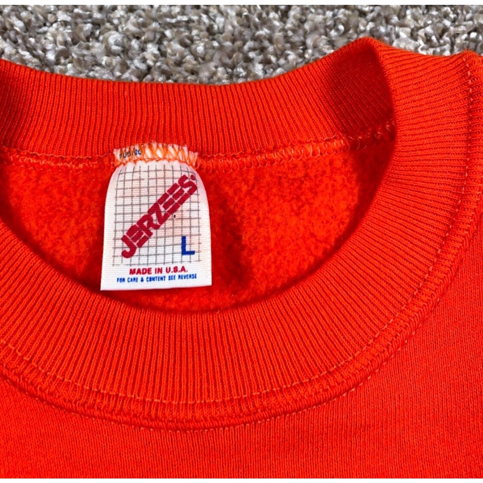 Jerzees VINTAGE Jerzees Sweatshirt Halloween 50/50 Orange Large Adult Men 90s Graphic Print Broom Ride It Crew Neck Long Sleeve Pullover Holiday Retro Shirt Size US L / EU 52-54 / 3 - 4 Thumbnail
