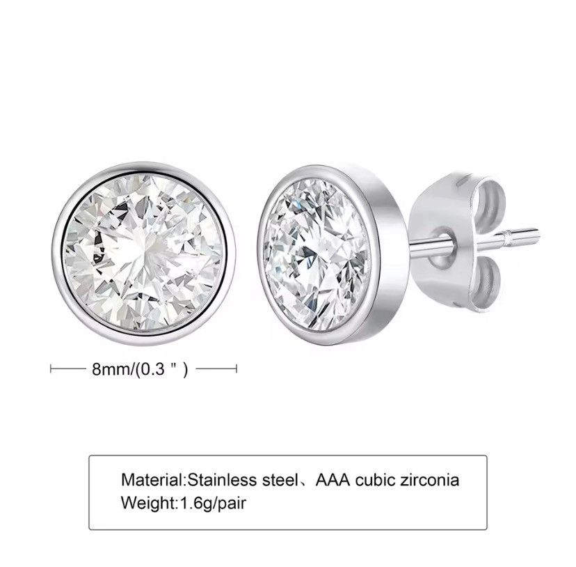 Other AAA CZ Stone Bling Stud Earrings Size ONE SIZE - 3 Thumbnail
