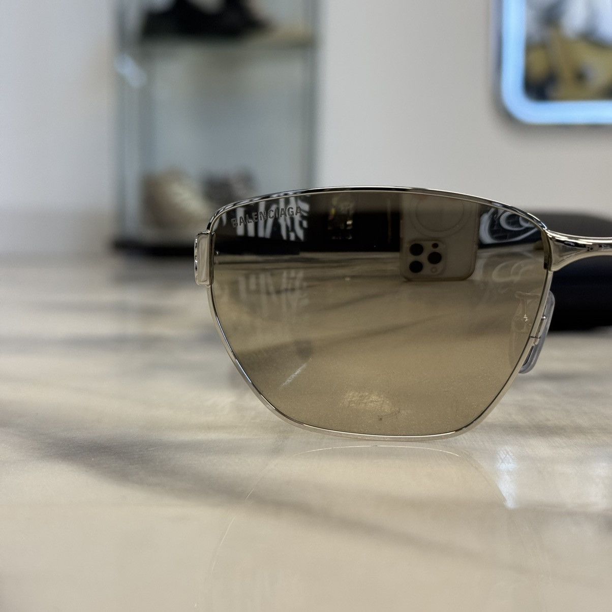 Balenciaga Balenciaga BB0375OA Sunglasses Silver Size ONE SIZE - 2 Thumbnail