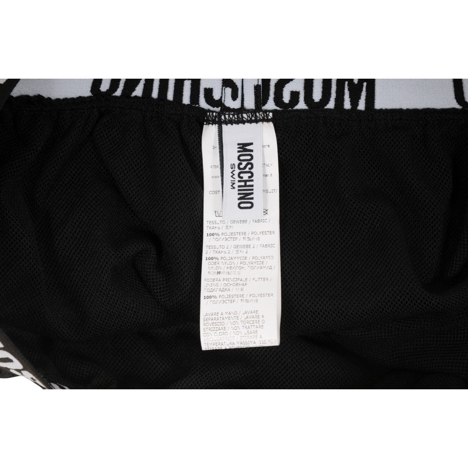 Moschino Swim Trunks Large Black Logo Swim Shorts Size US 32 / EU 48 - 6 Thumbnail