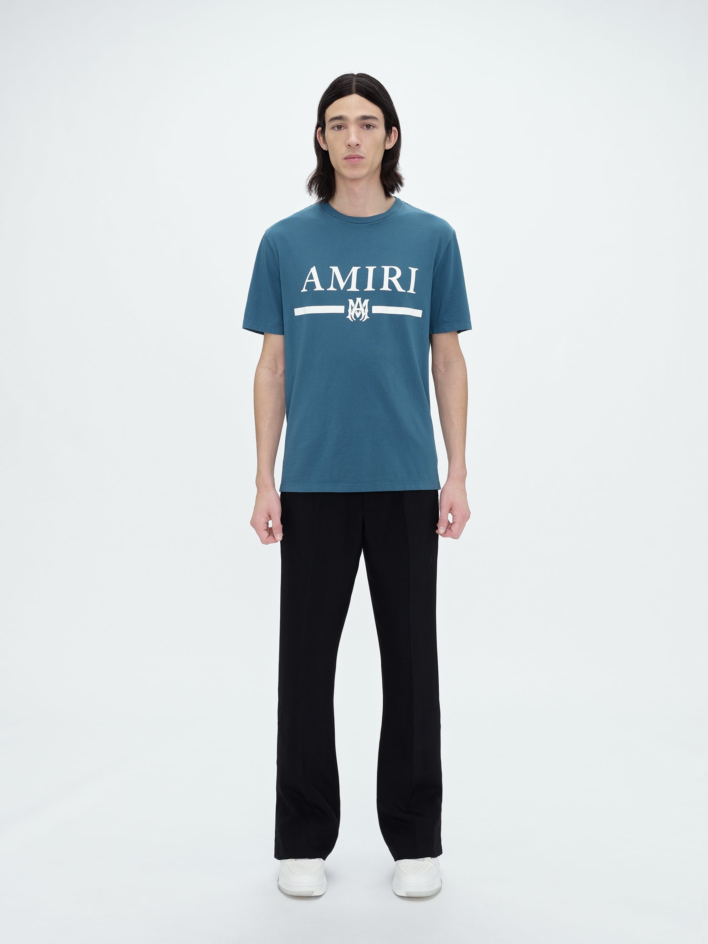 Amiri o1w1db10125 Logo T-Shirt in Blue Size US M / EU 48-50 / 2 - 2 Thumbnail
