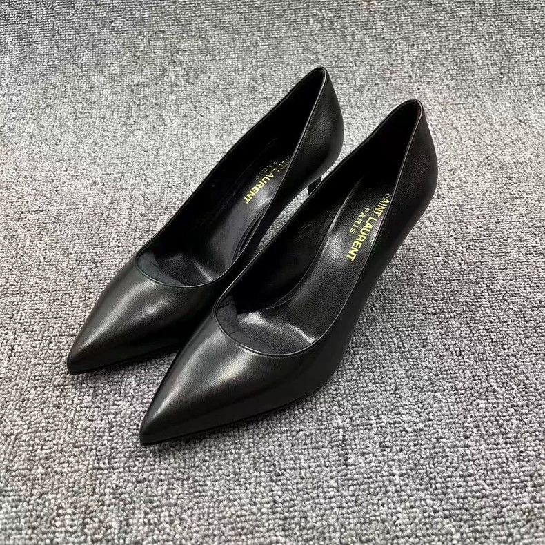 Saint Laurent Paris Saint laurent paris Black glossy lambskin pumps High Heels Size US 5.5 / IT 35.5 - 1 Thumbnail