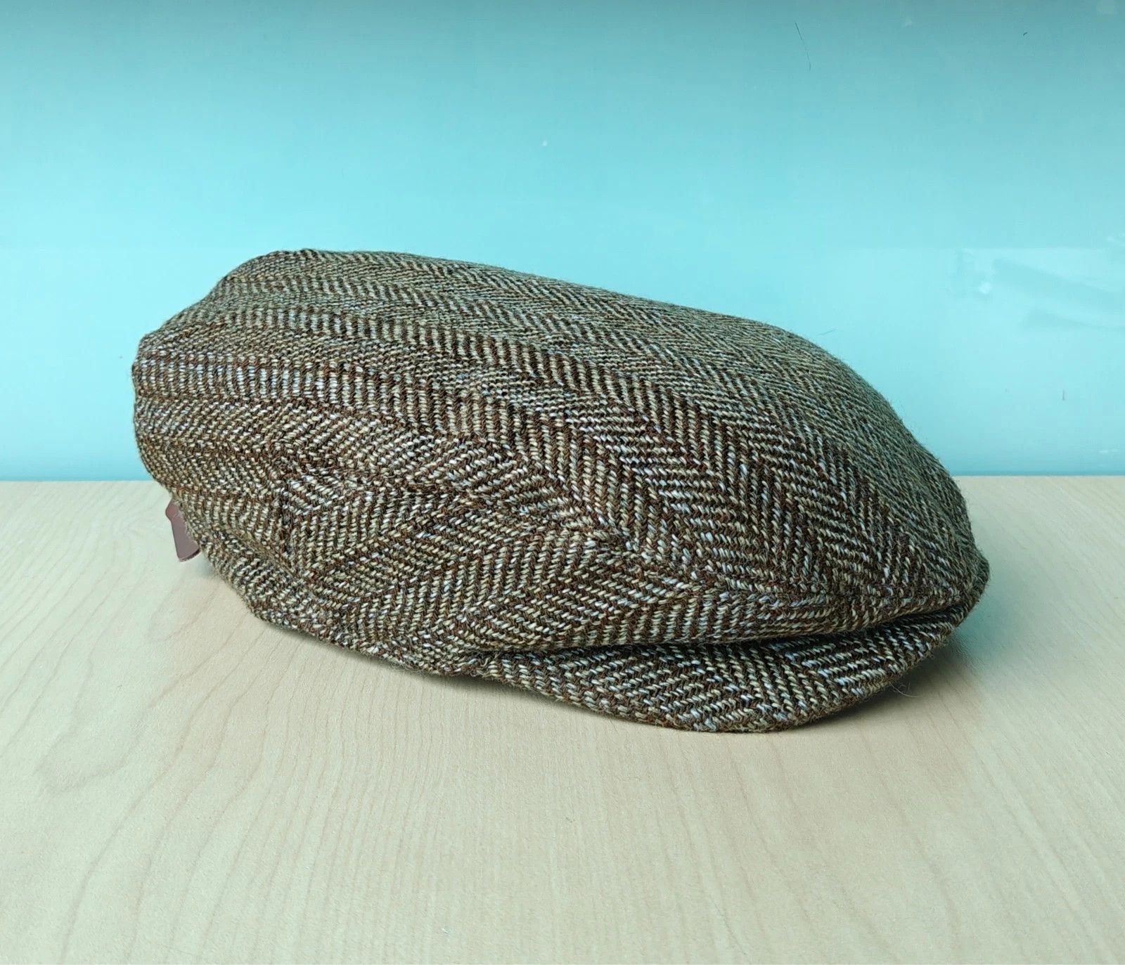 RRL Ralph Lauren DOUBLE RL Wool-Cotton Glen Plaid Newsboy Cap T